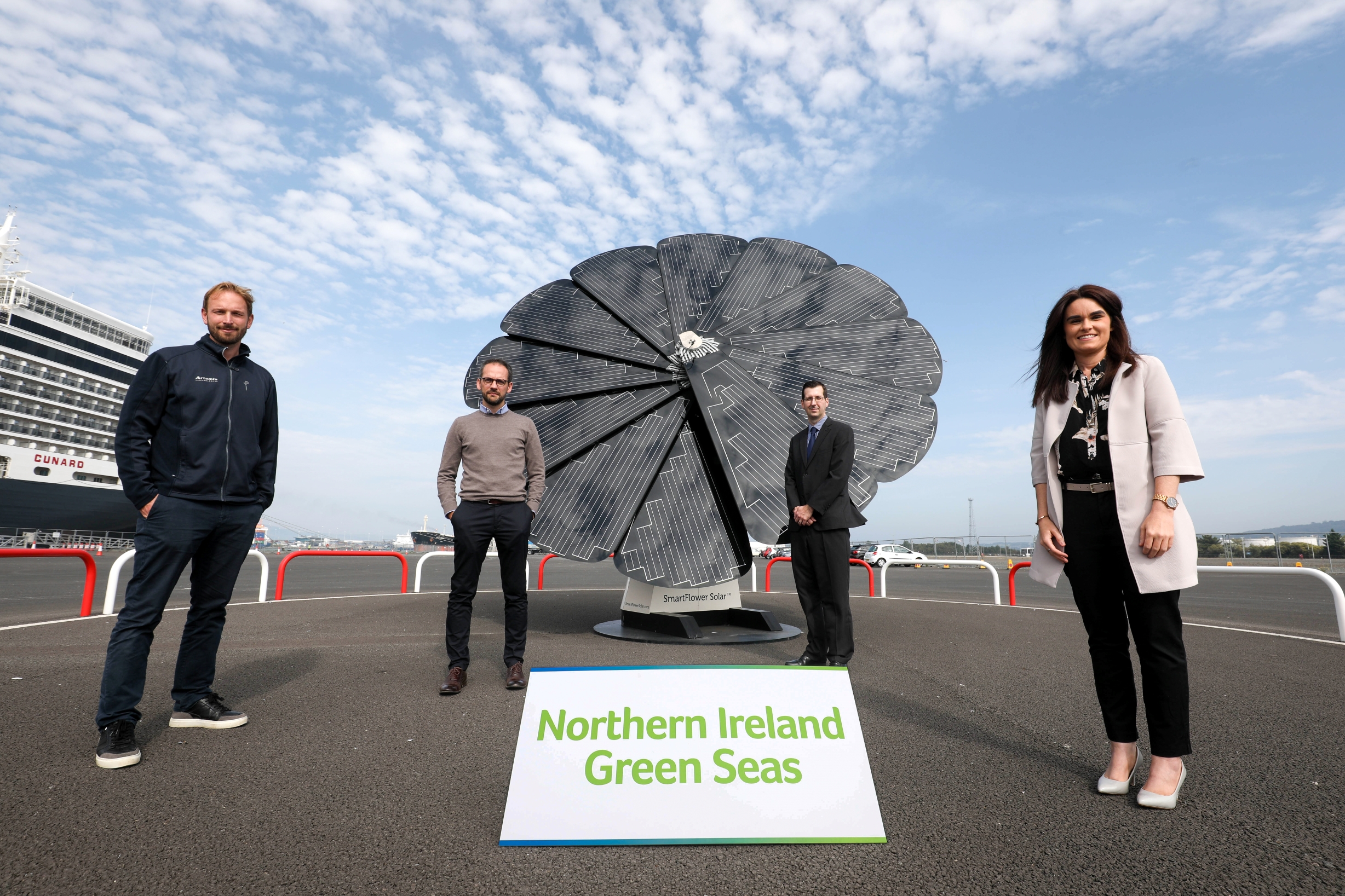 David Tyler, co founder of Artemis Technologies is pictured with three other recipients of the zero-emission maritime transport study funding