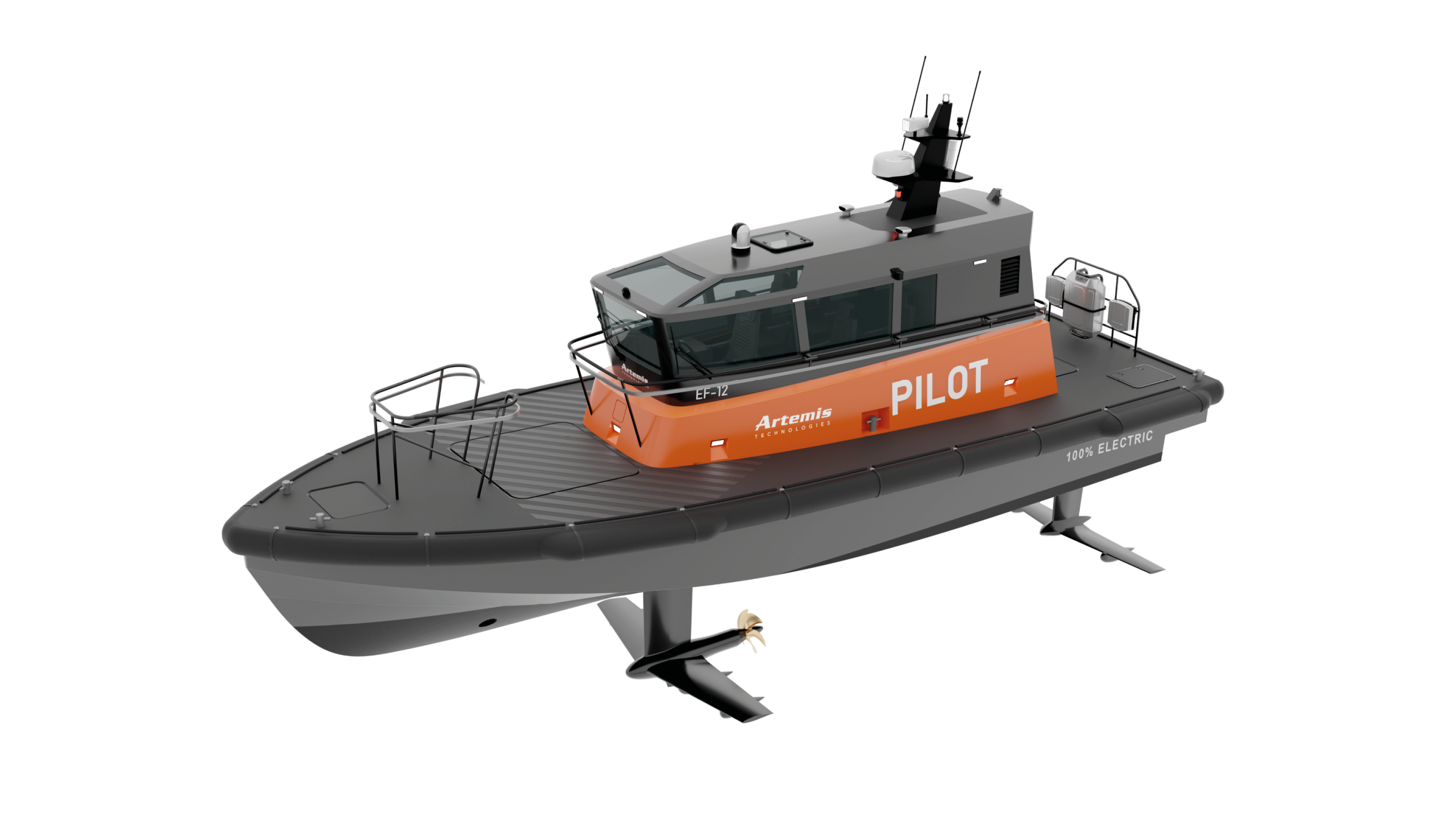 Artemis Technologies Hydrofoil EF 12 Pilot Boat