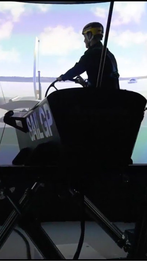 image of person on sail boat simulator