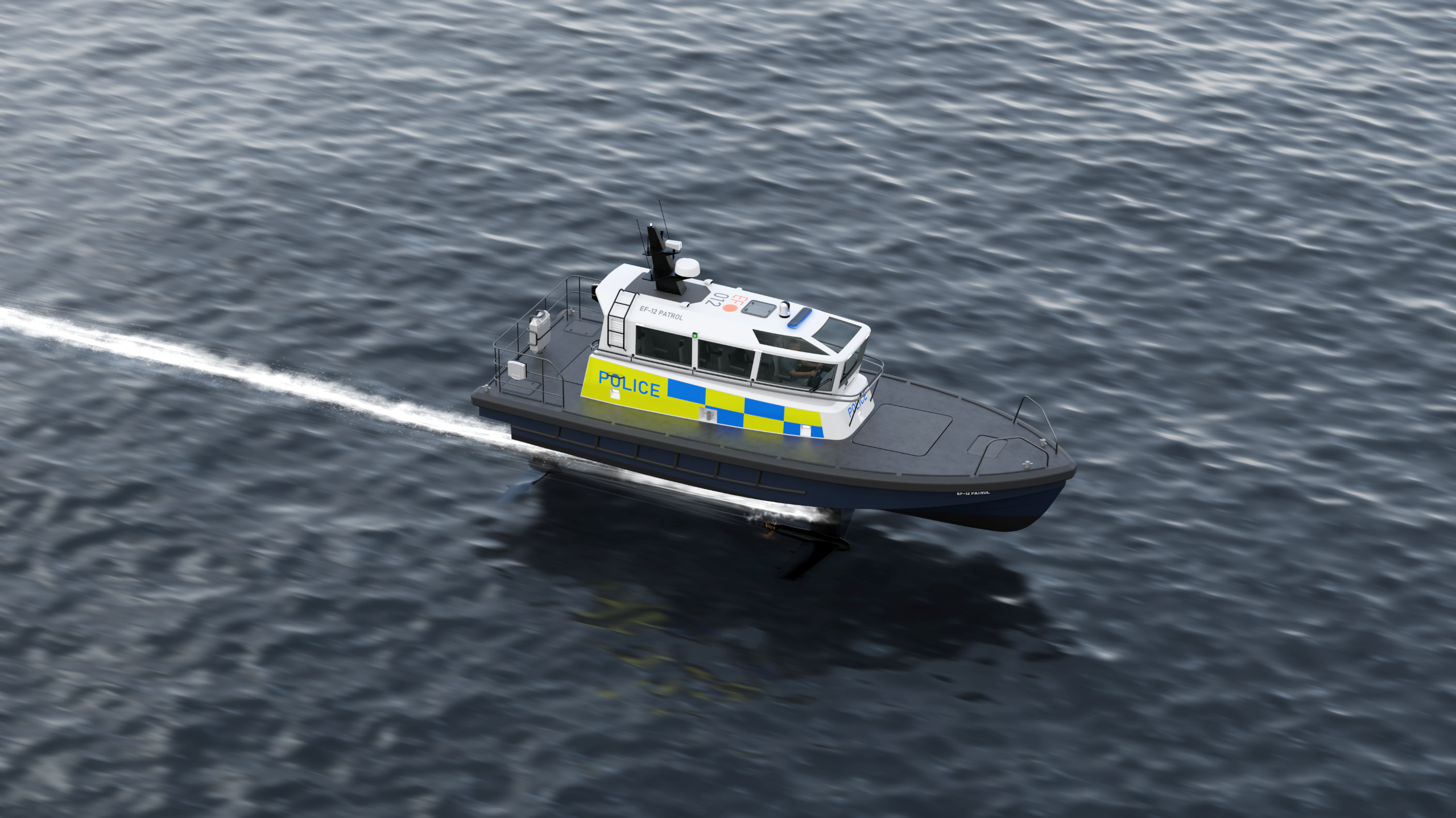 View of one Artemis EF-12 Patrol vessel from above
