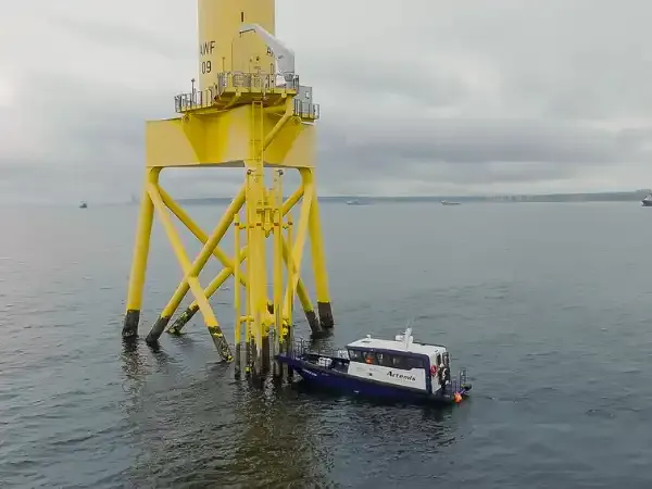 Electric foiling crew transfer vessel by Artemis Technologies demonstrates at Vattenfall’s Aberdeen Offshore Wind Farm    
