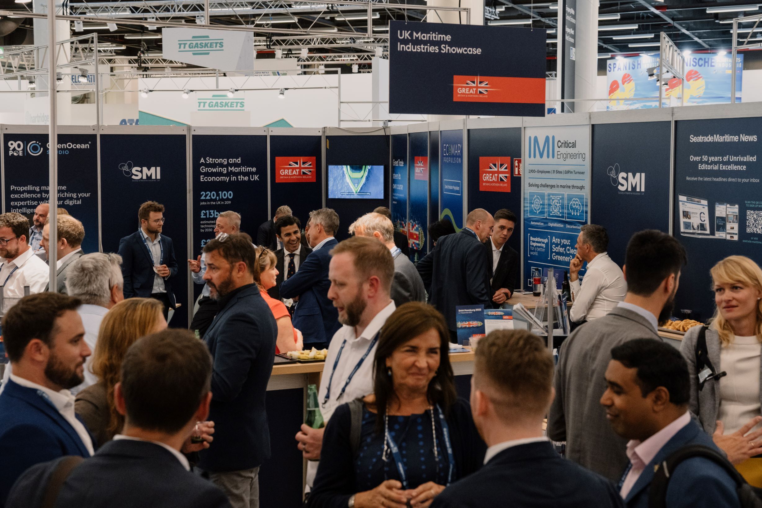 Image of crowd at exhibition and stand