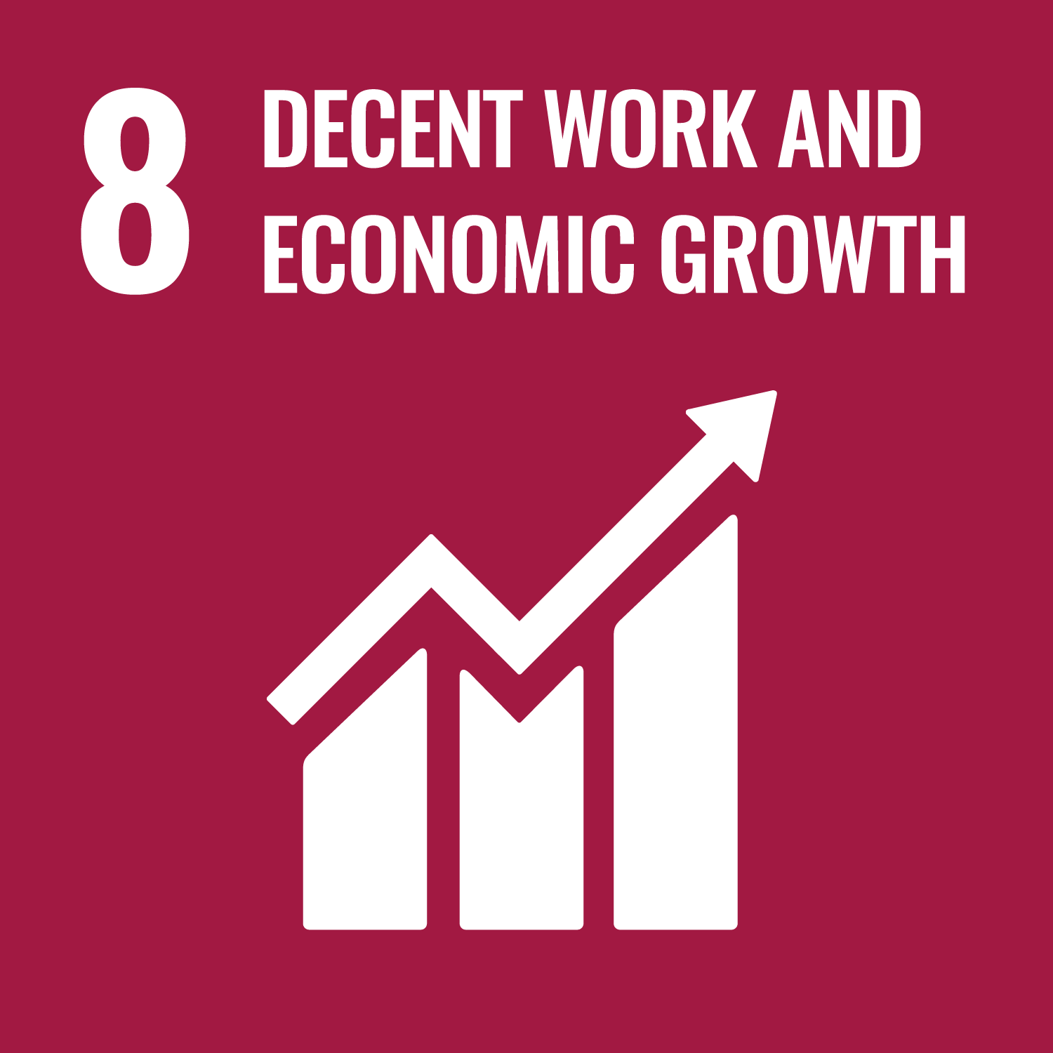 United National Sustainable Development Goals logo for 8