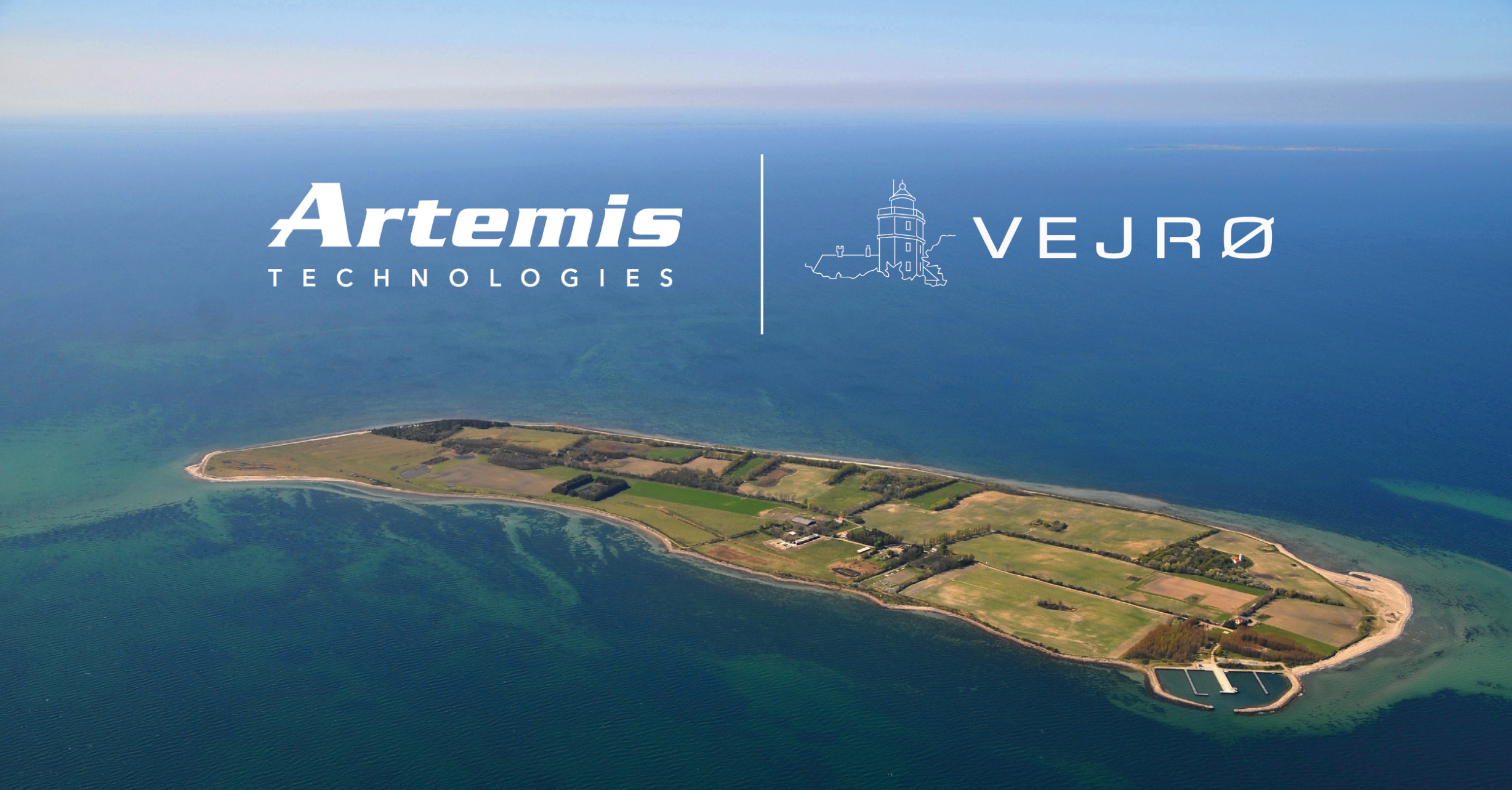Image of Denmark Island with Artemis Technologies logo and Verjo logo