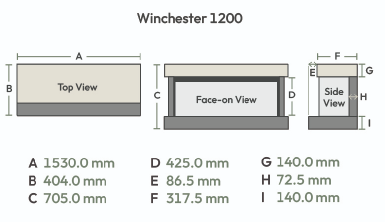 Winchester 1200 dimensions 