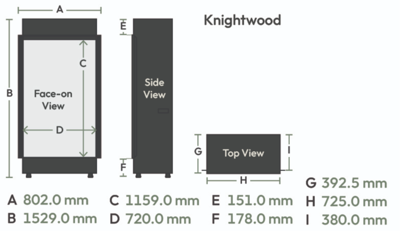 Knightwood dimensions 
