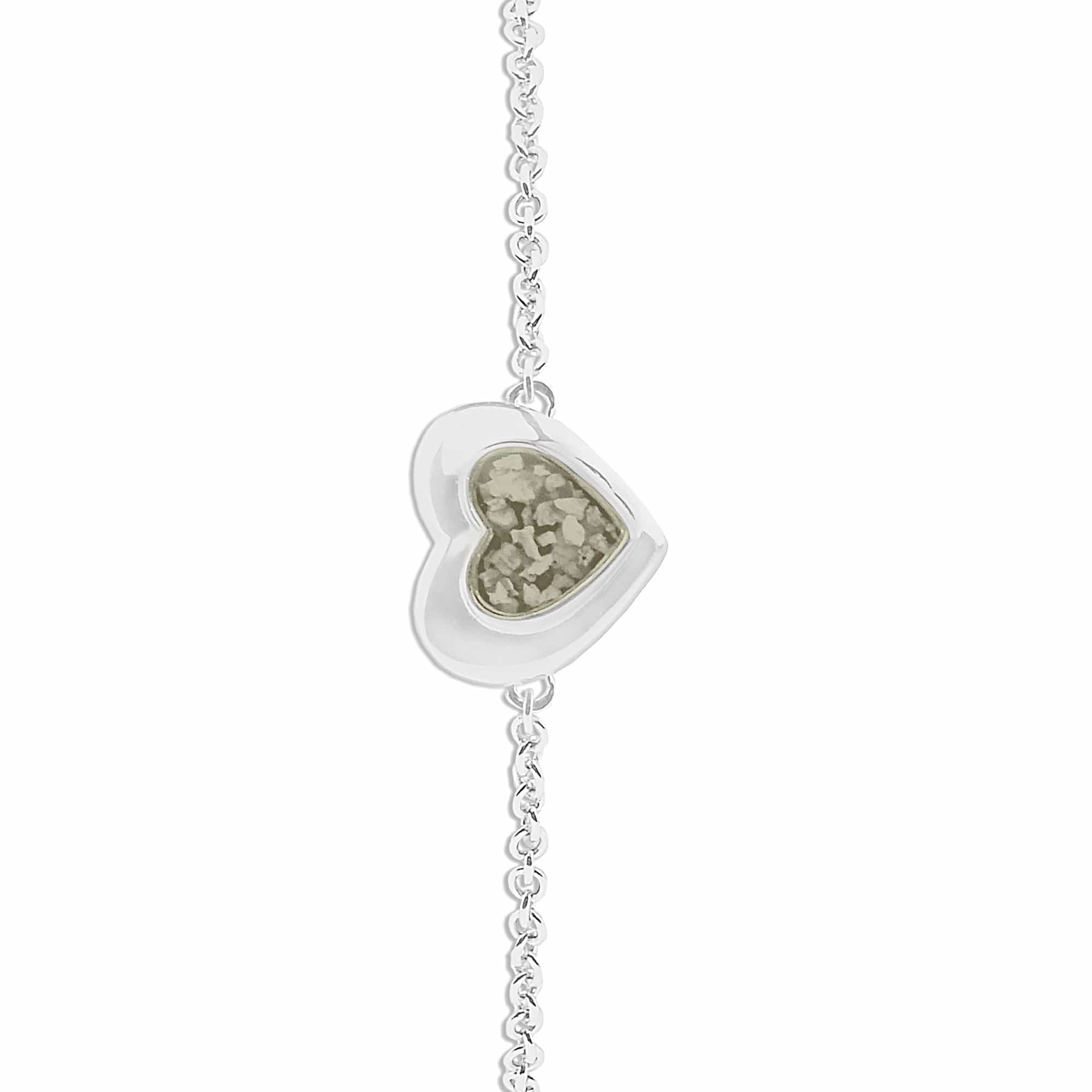 EverWith Ladies Revere Memorial Ashes Bracelet - Sterling Silver - Transparent