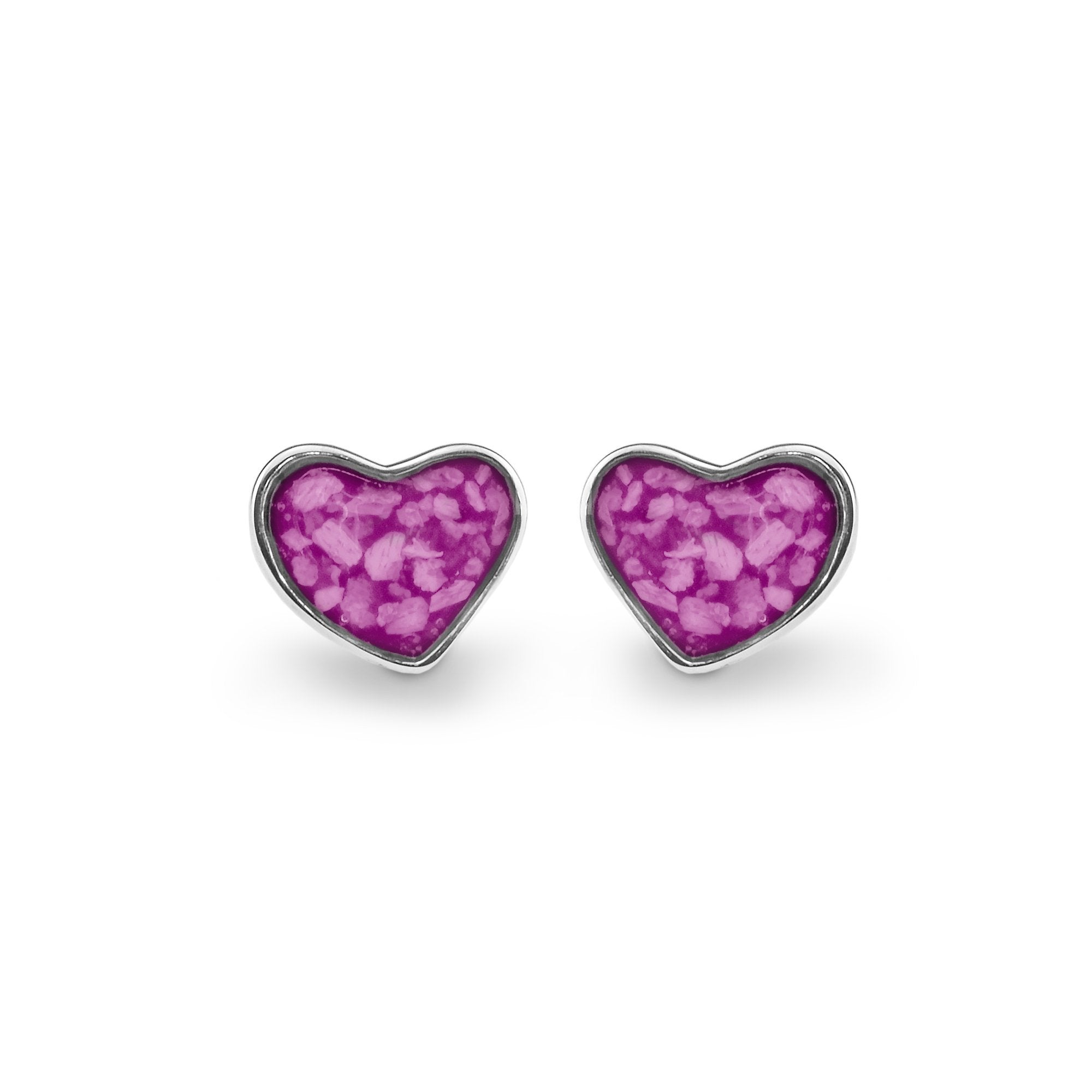 EverWith Cherish Memorial Ashes Earrings - Sterling Silver - Pink