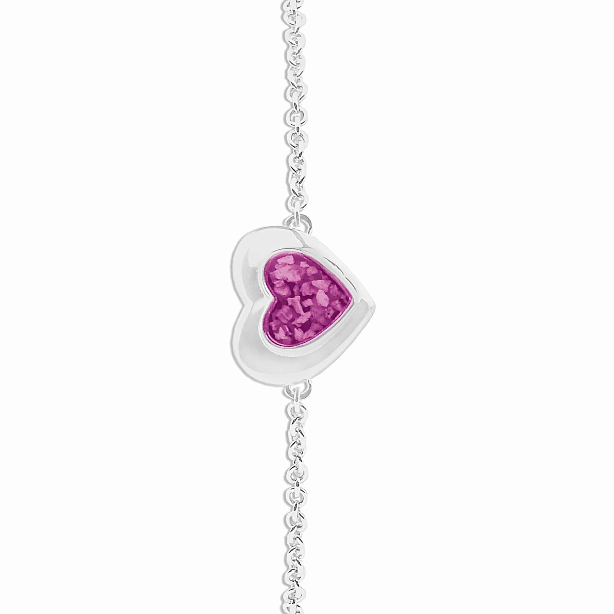 EverWith Ladies Revere Memorial Ashes Bracelet - Sterling Silver - Pink