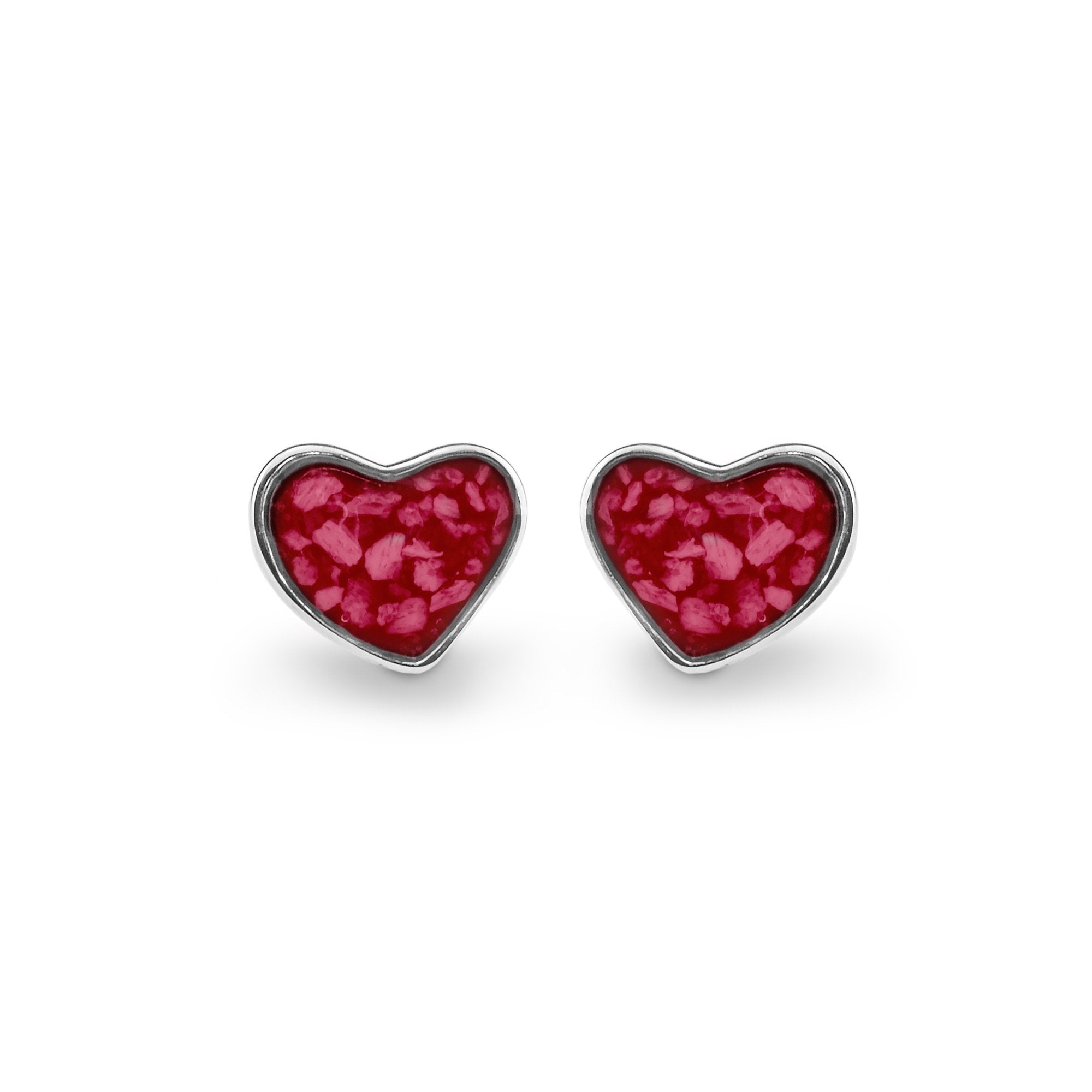 EverWith Cherish Memorial Ashes Earrings - Sterling Silver - Red