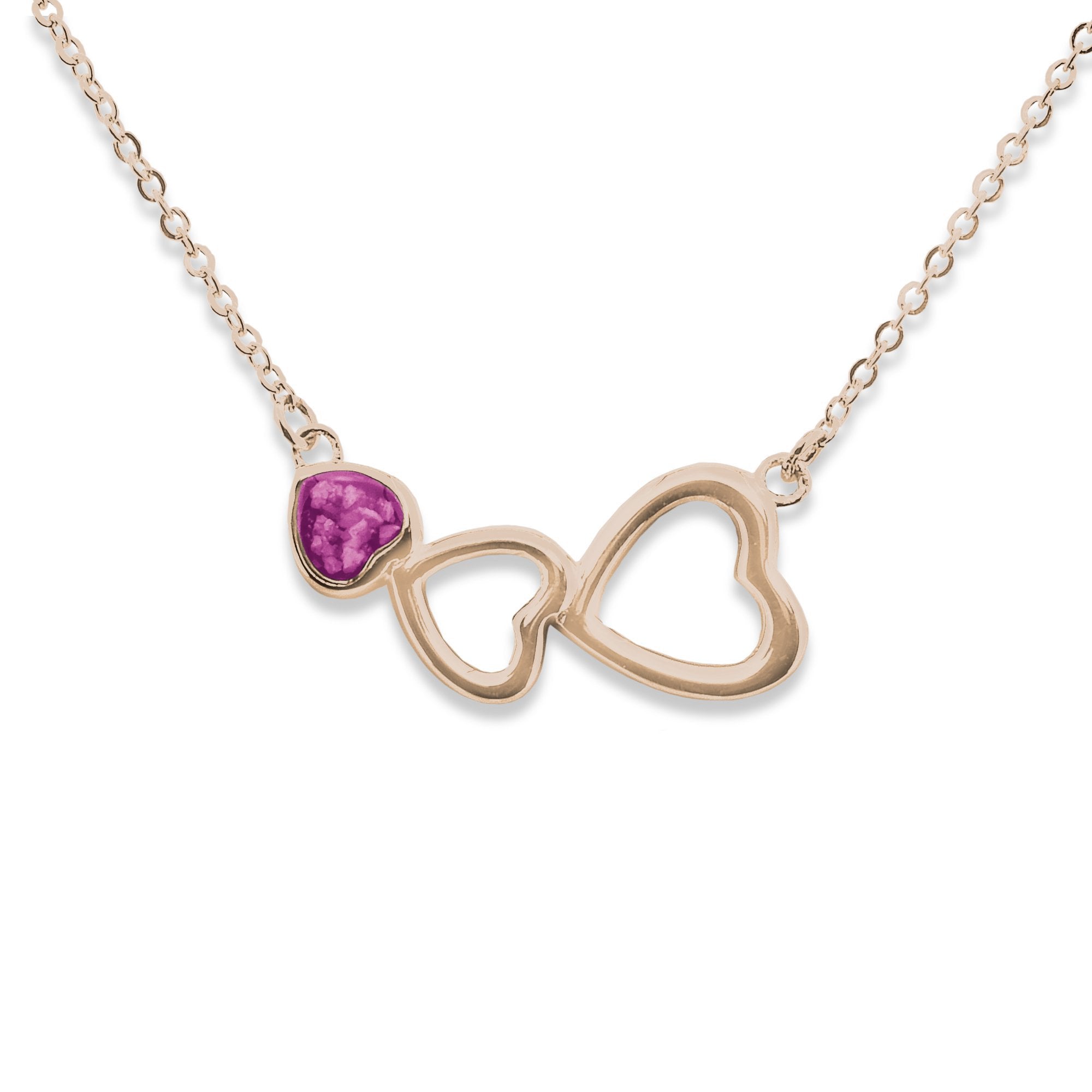 EverWith Ladies Adore Memorial Ashes Necklace - 9k Rose Gold - Pink