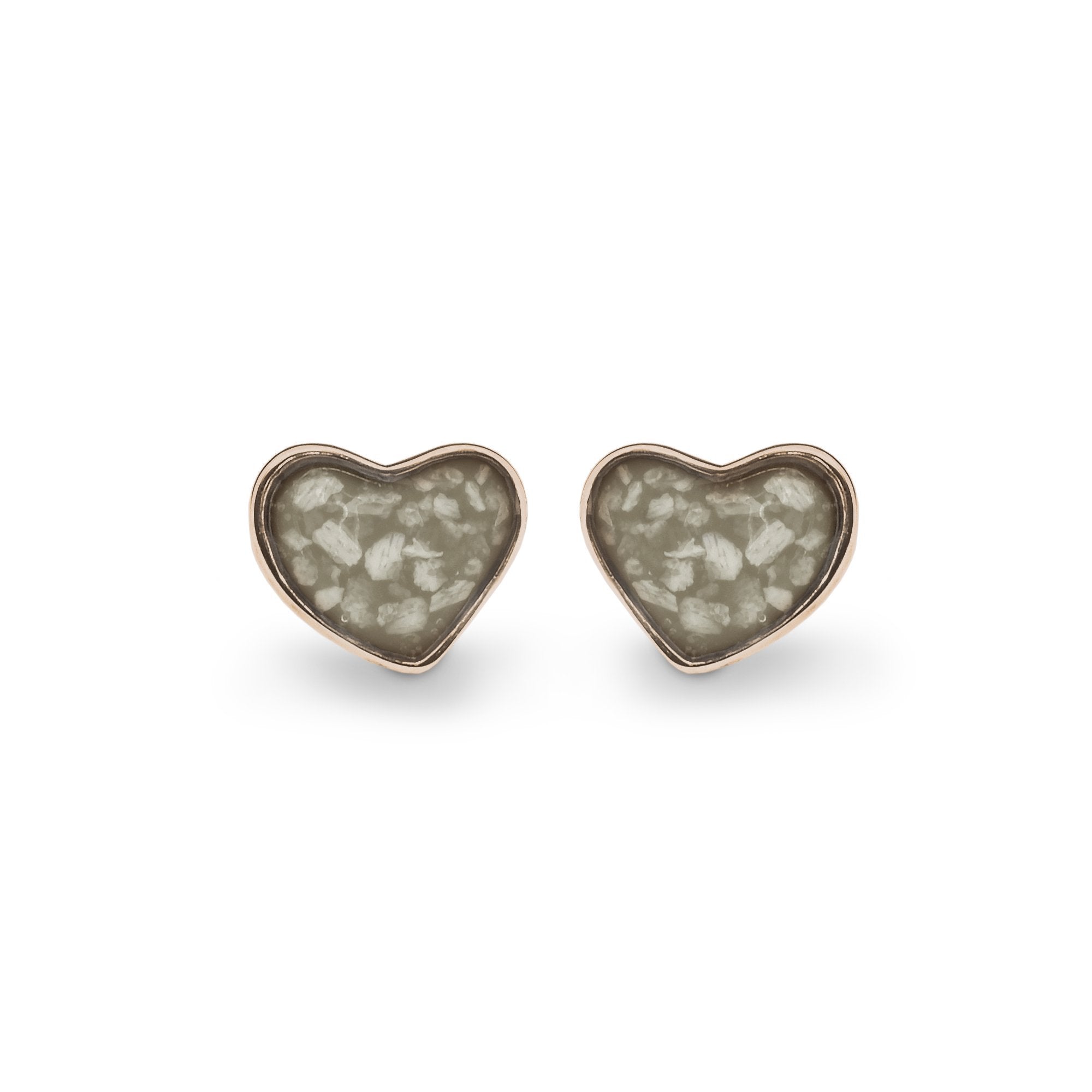 EverWith Cherish Memorial Ashes Earrings - 9k Rose Gold - Transparent