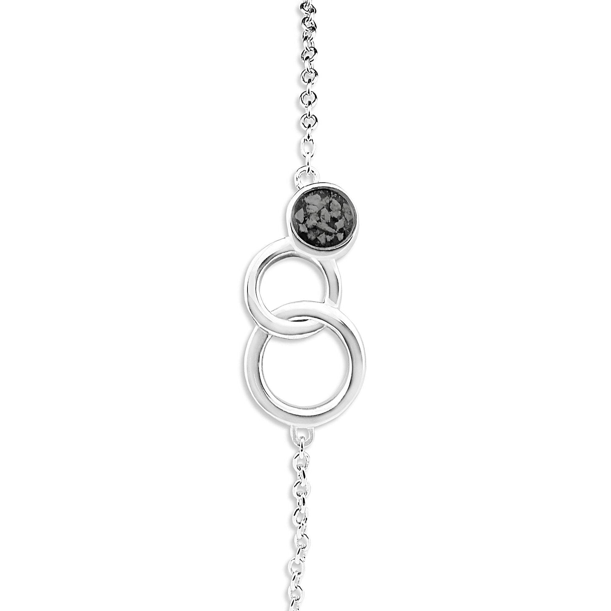 EverWith Ladies Praise Memorial Ashes Bracelet - Sterling Silver - Black