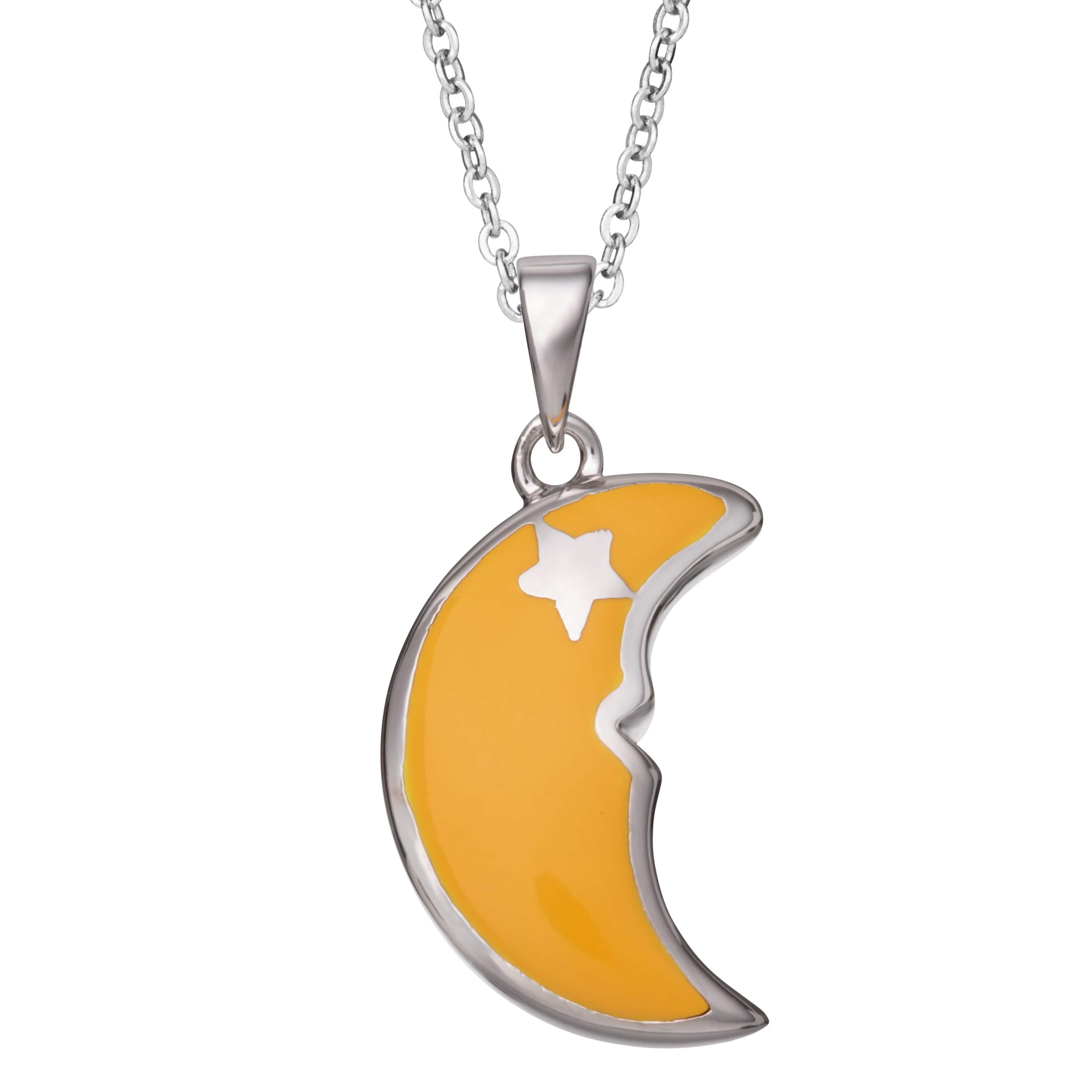 EW-SFP-1112 - EverWith Self-fill Yellow Moon Memorial Ashes Pendant - Gold