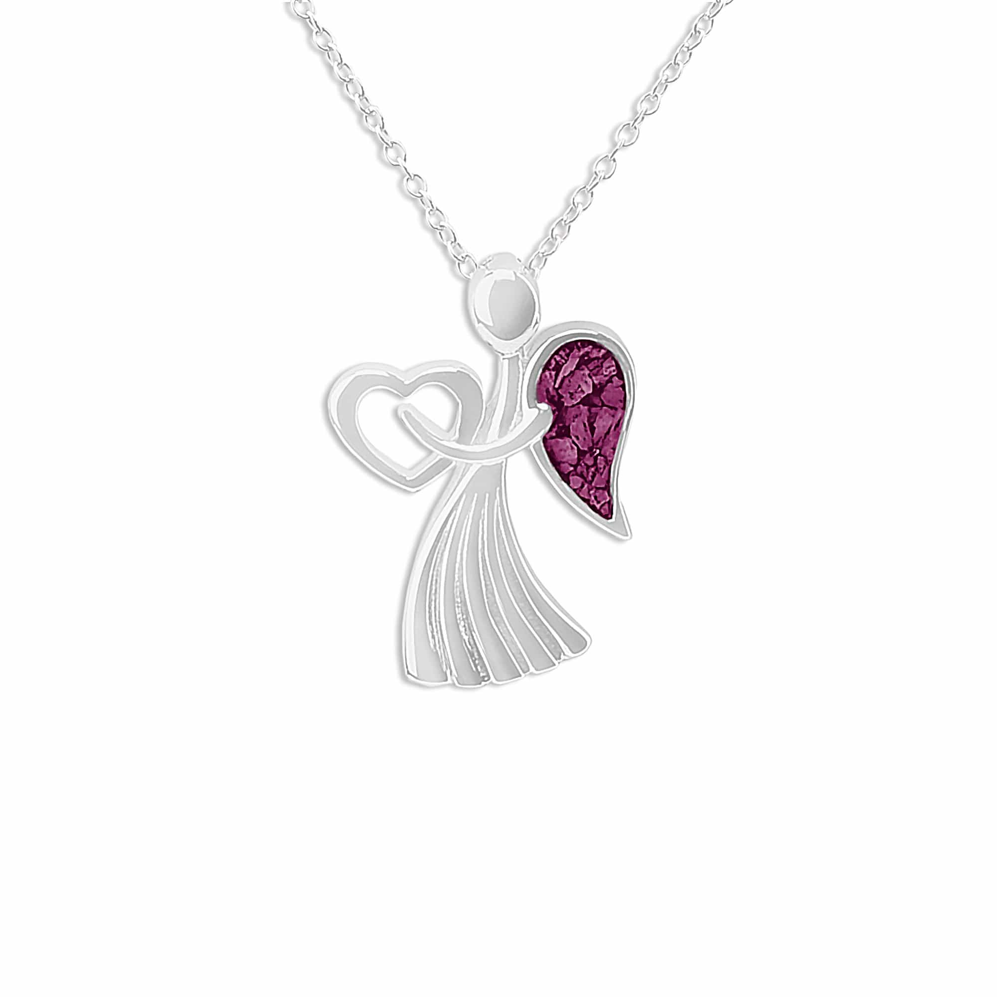 EverWith Ladies Divine Memorial Ashes Pendant - Sterling Silver - Violet