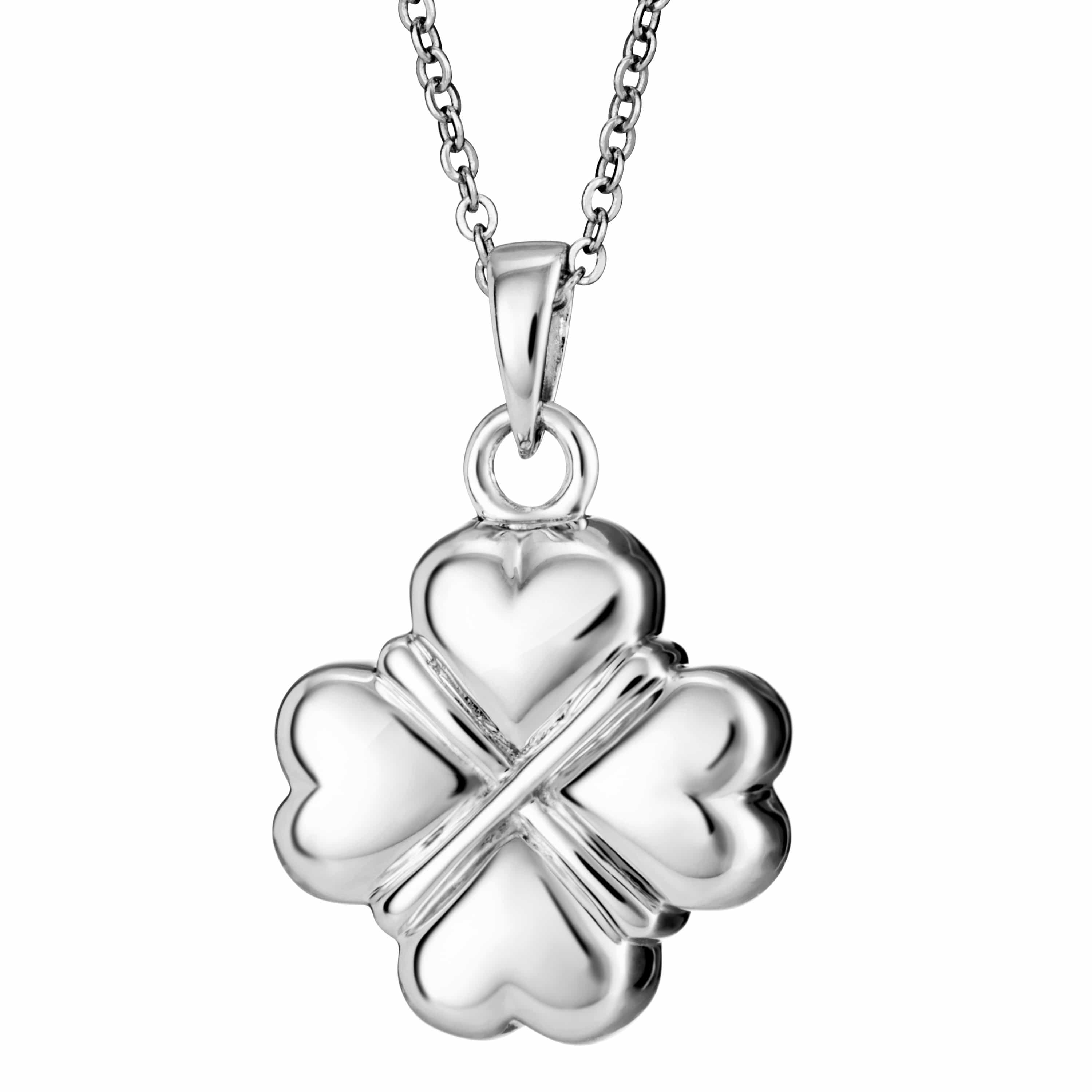 EW-SFP-1137 - EverWith Self-fill Traditional Clover Memorial Ashes Pendant - Gold