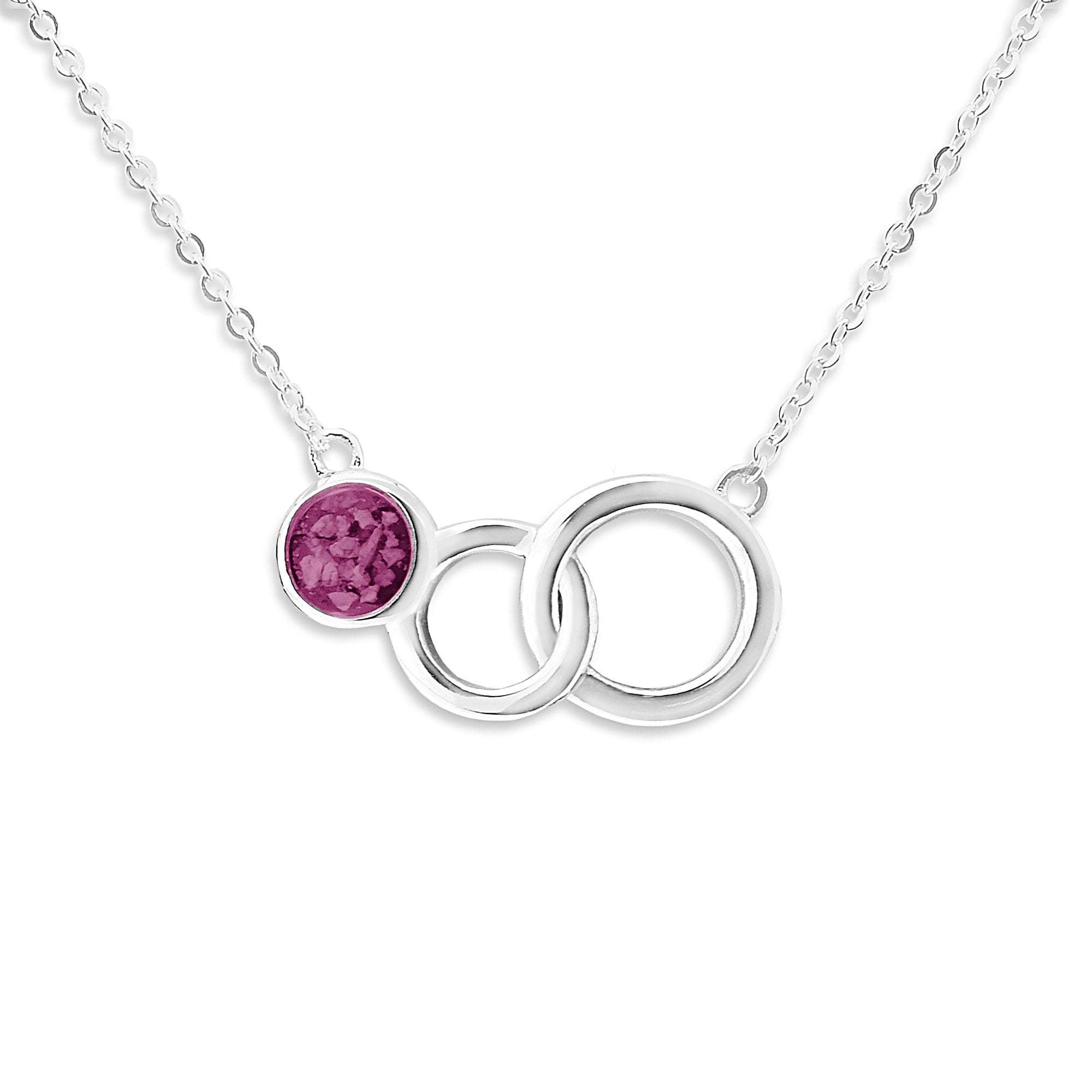 EverWith Ladies Praise Memorial Ashes Necklace - Sterling Silver - Violet