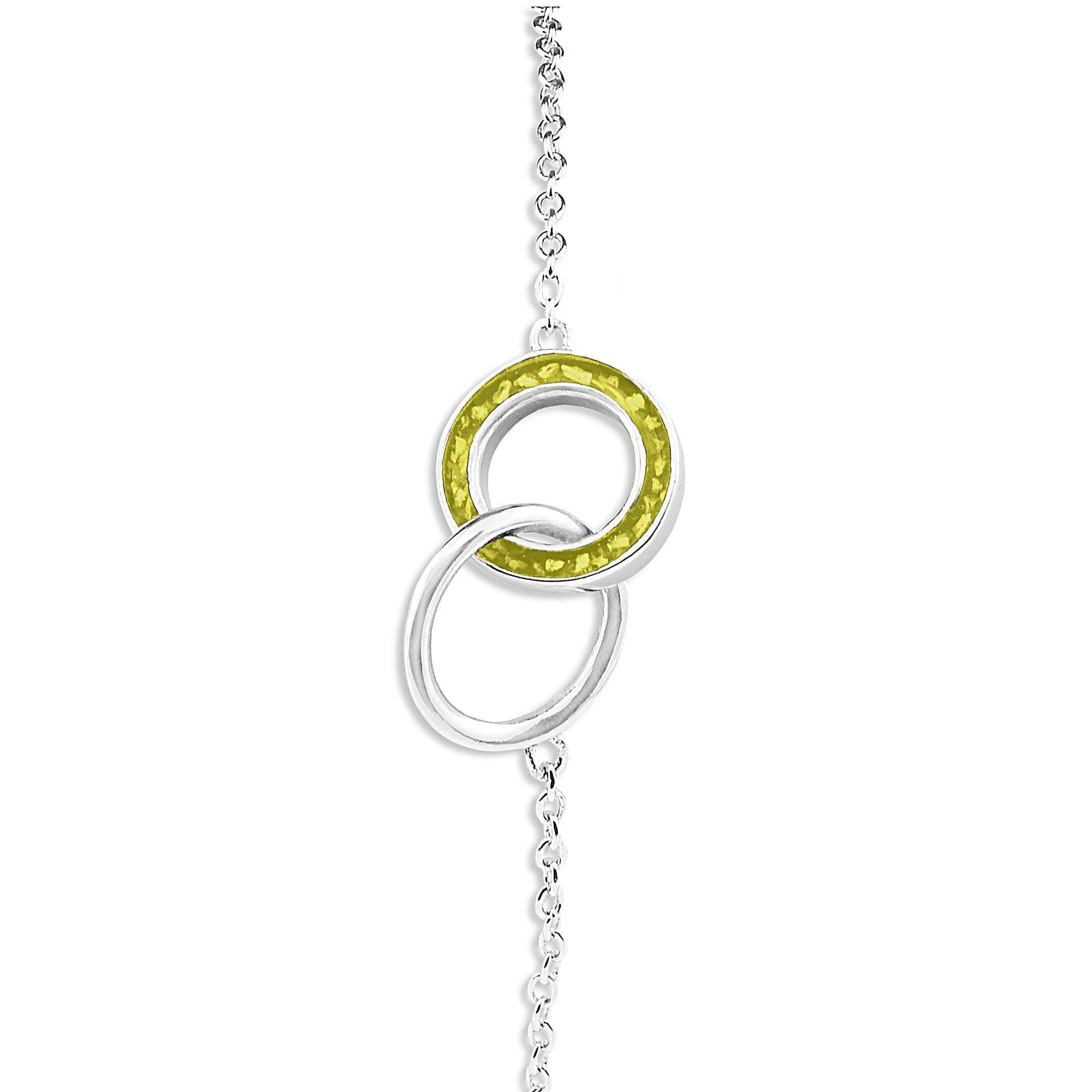 EverWith Ladies Unison Memorial Ashes Bracelet - Sterling Silver - Yellow