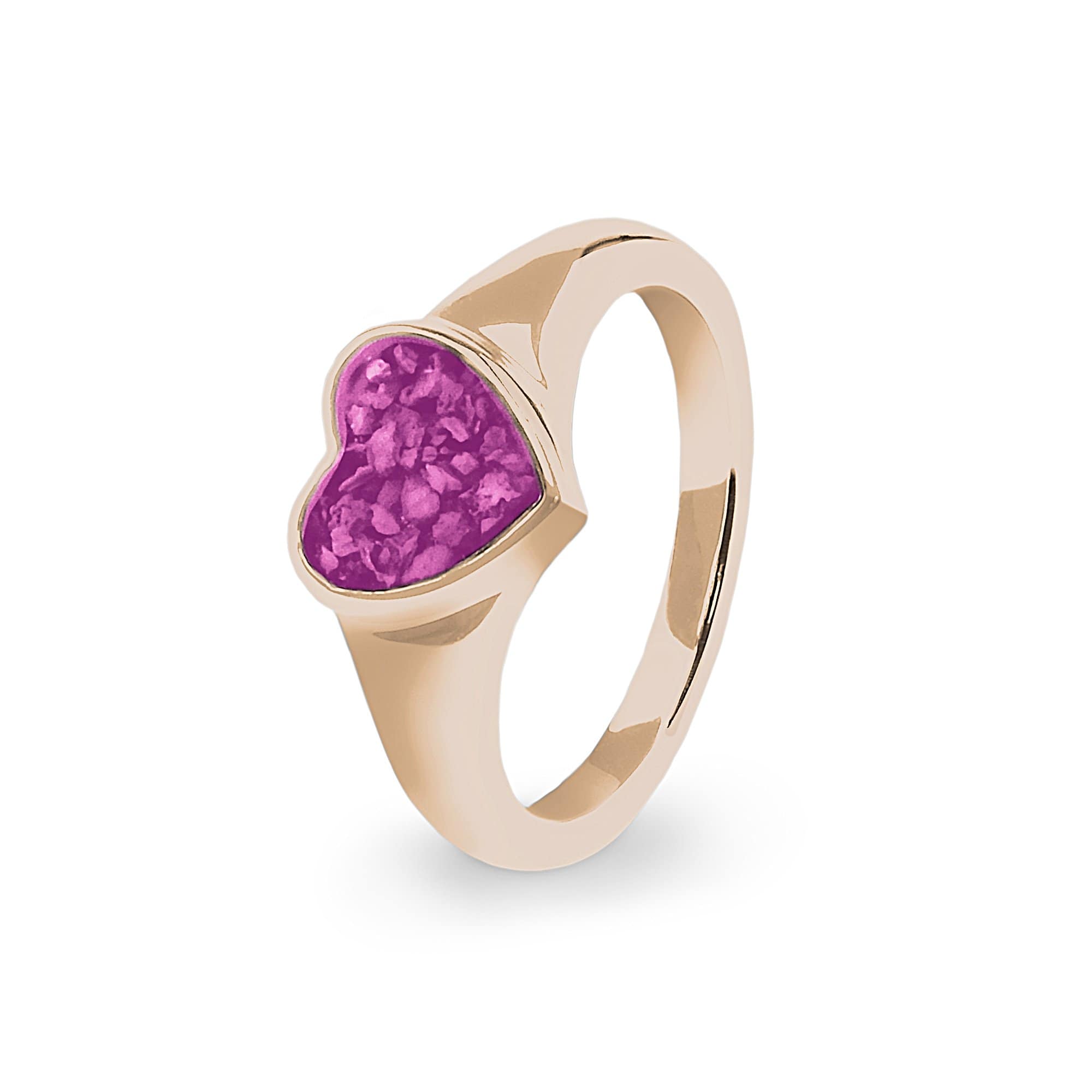 EverWith Ladies Dearest Memorial Ashes Ring - 9k Rose Gold - Pink