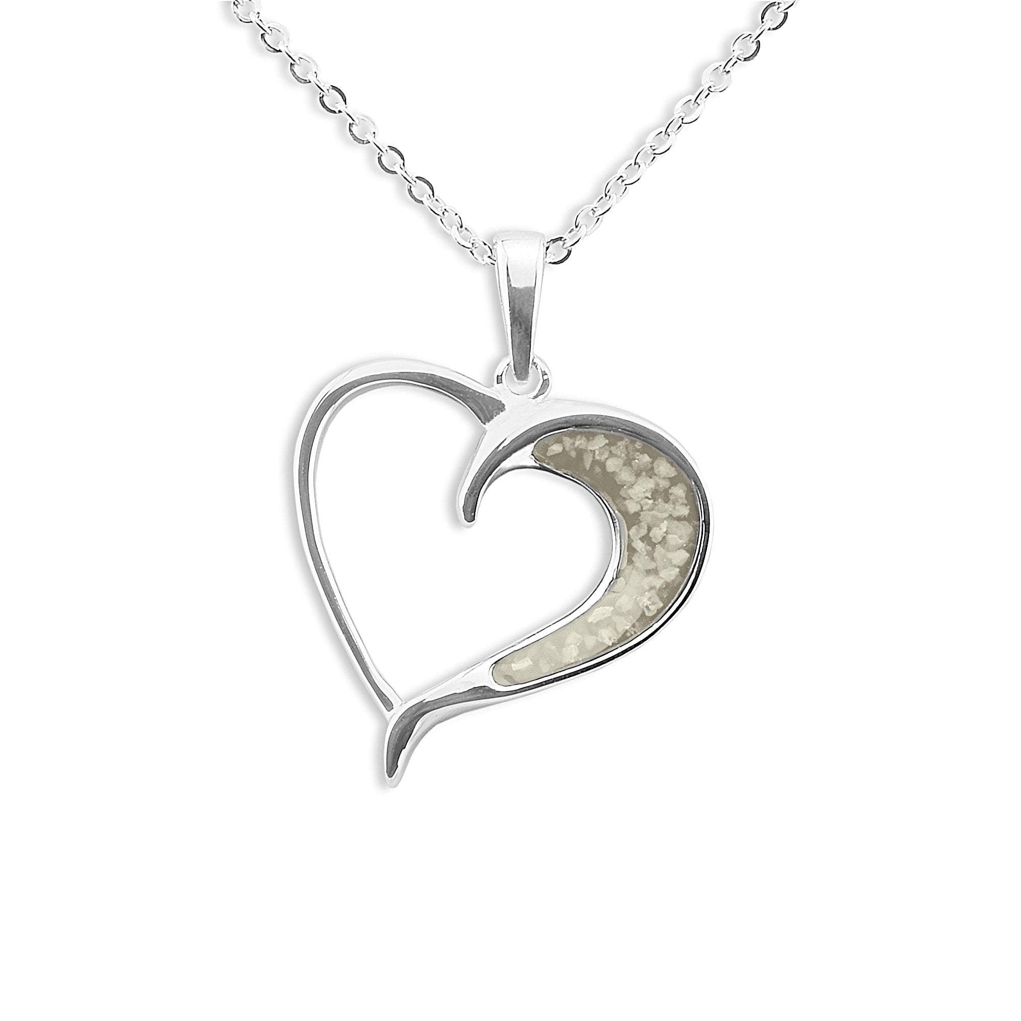 EverWith Ladies Embrace Memorial Ashes Pendant - Sterling Silver - Transparent