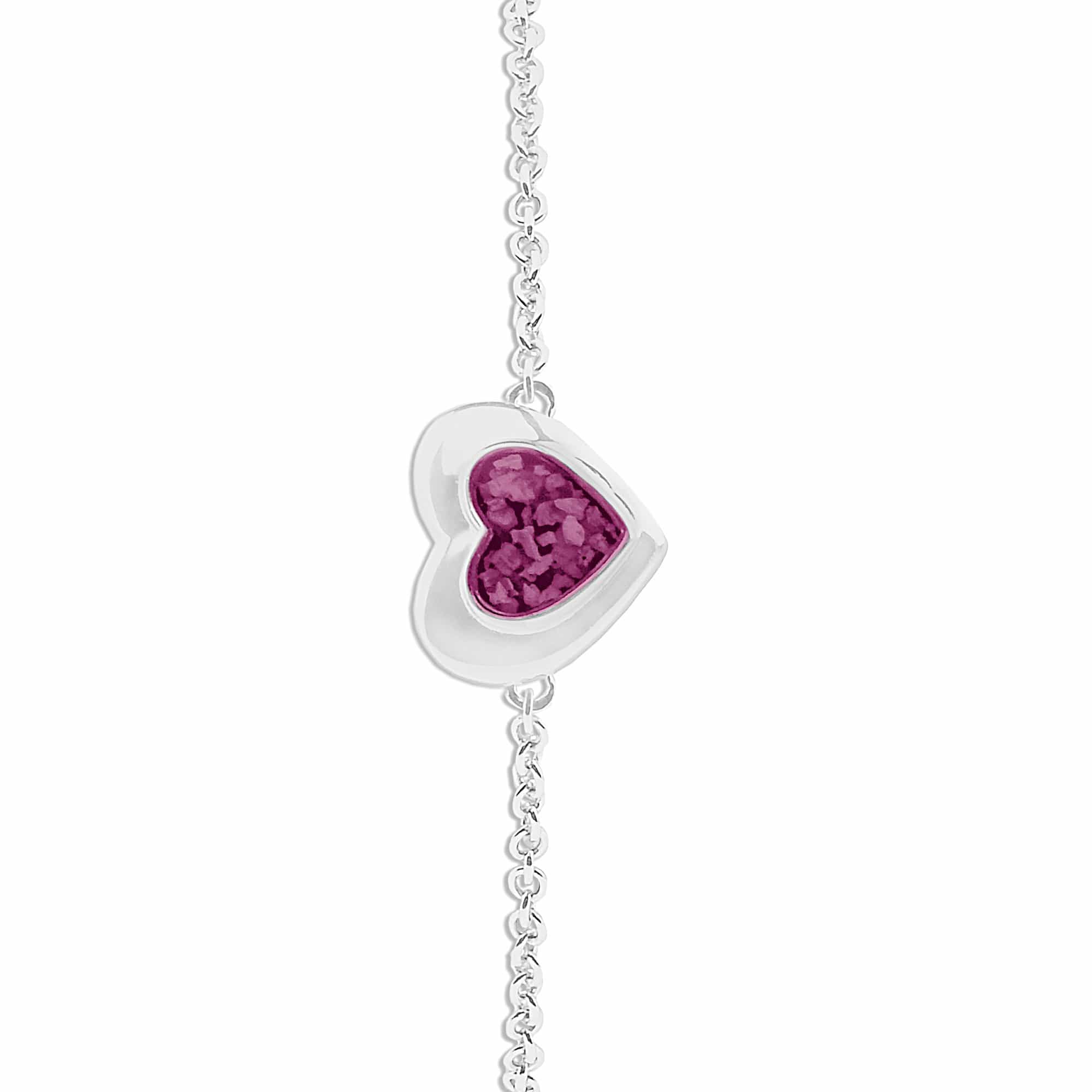 EverWith Ladies Revere Memorial Ashes Bracelet - Sterling Silver - Violet