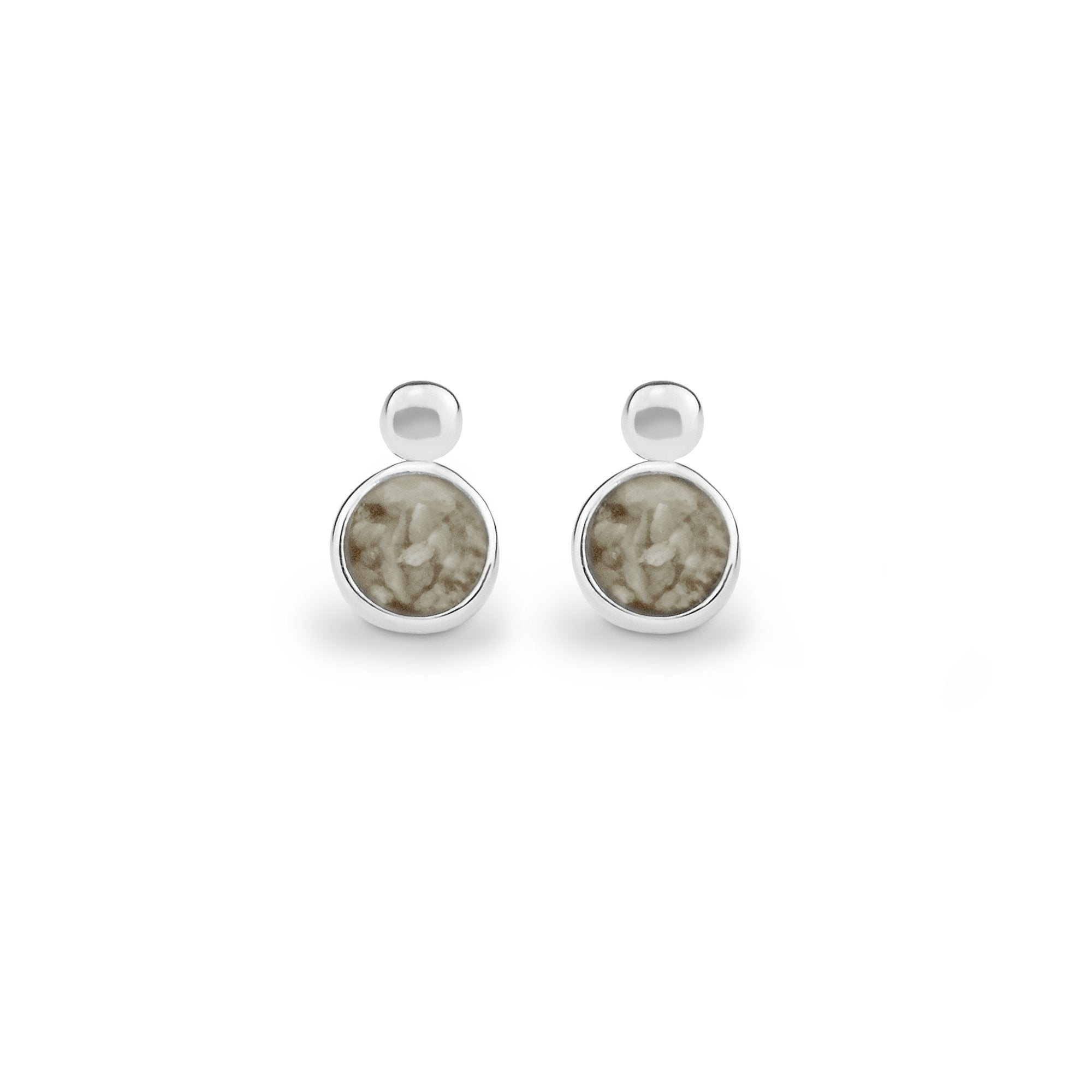 EverWith Delicate Drop Memorial Ashes Earrings - Sterling Silver - Transparent
