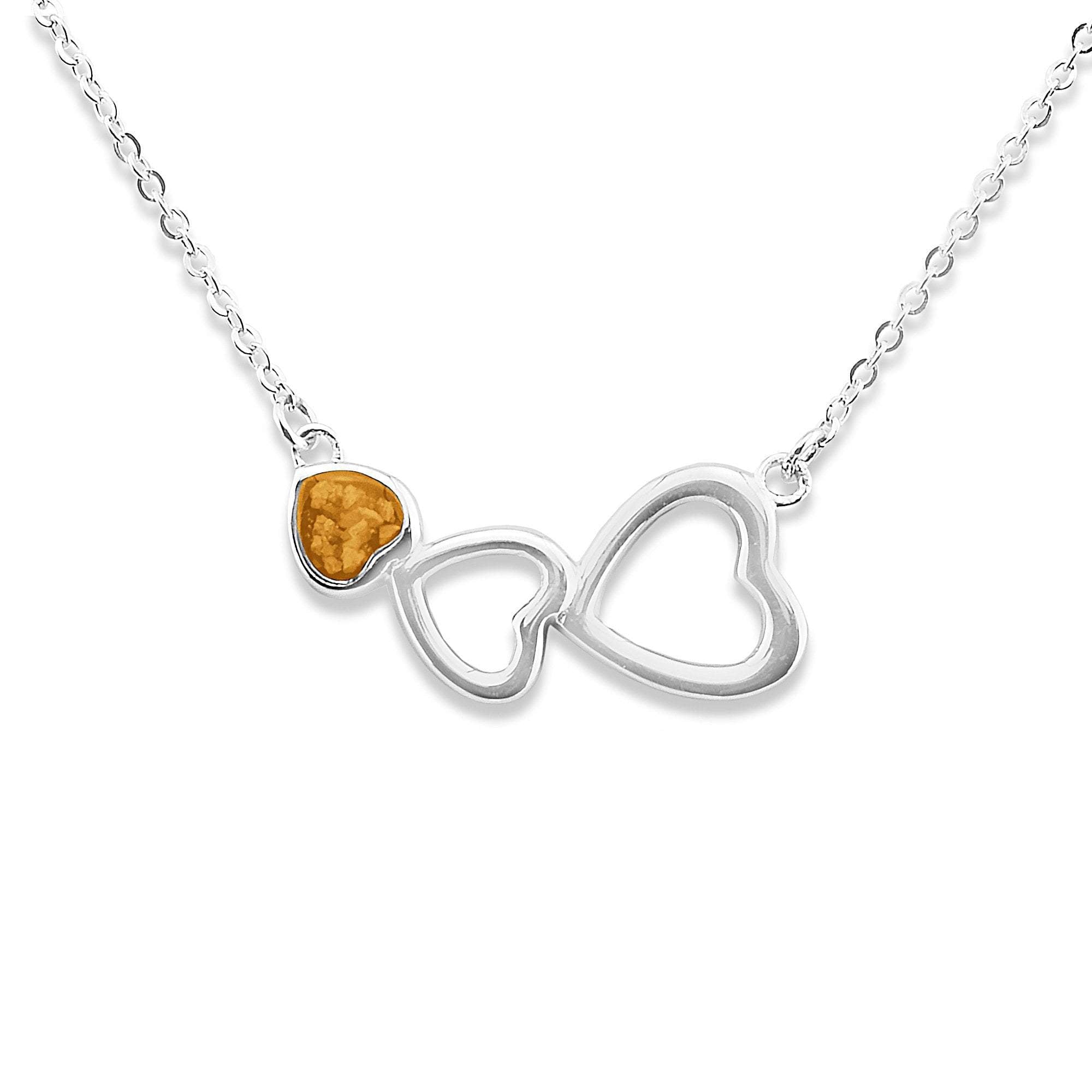EverWith Ladies Adore Memorial Ashes Necklace - Sterling Silver - Orange