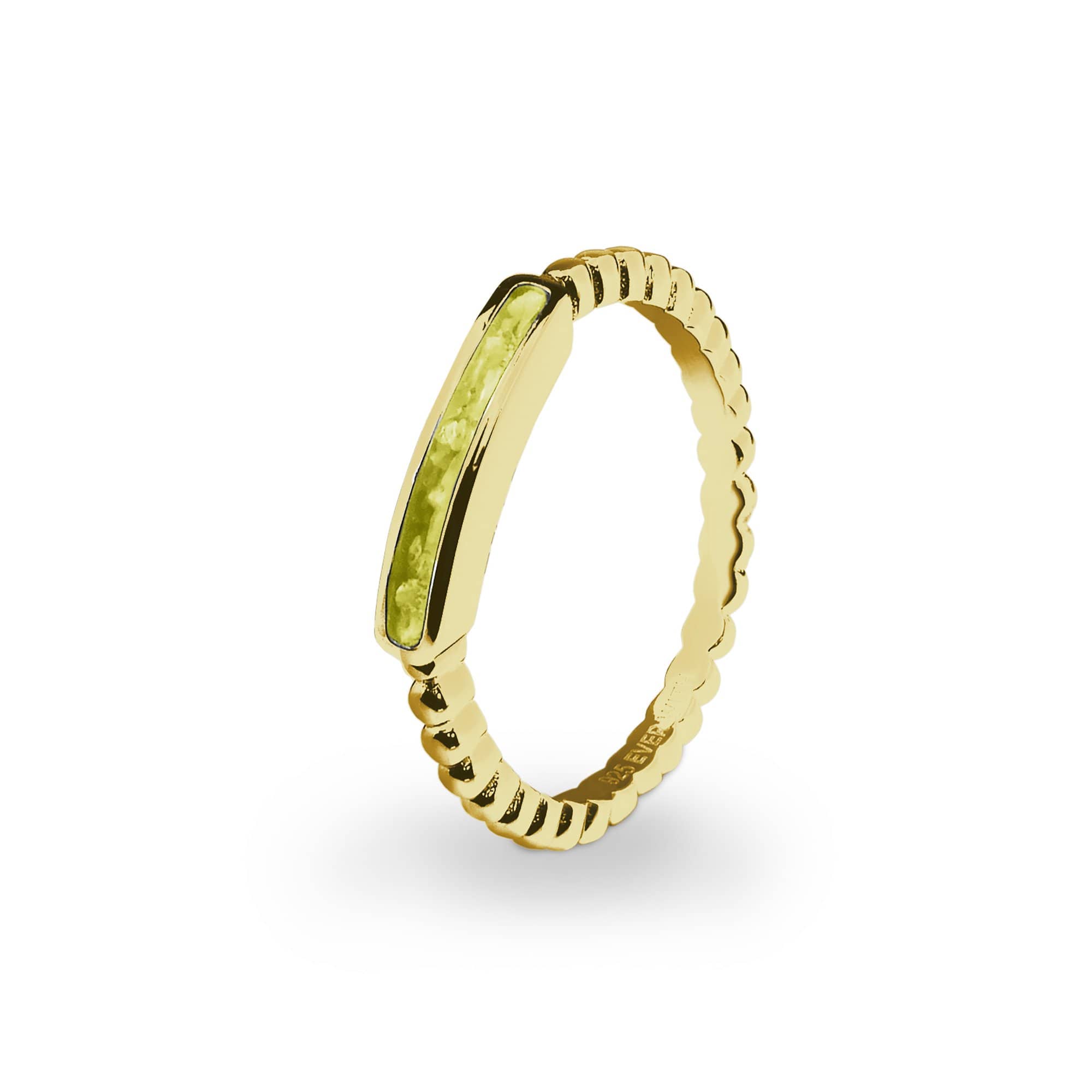 EverWith Ladies Channel Bubble Band Memorial Ashes Ring - 9k Yellow Gold - Yellow