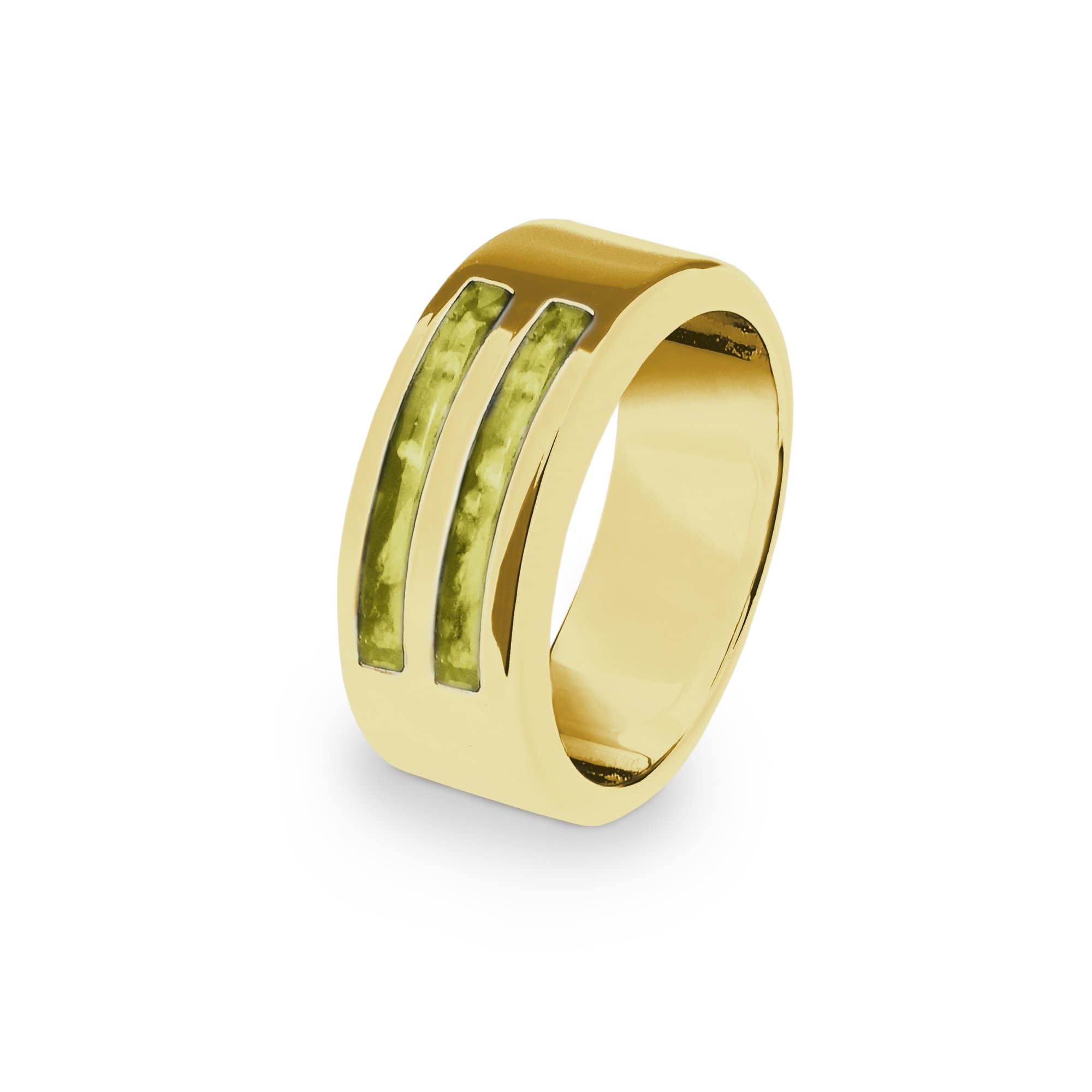 EverWith Gents Traditional Memorial Ashes Ring - 9k Yellow Gold - Yellow