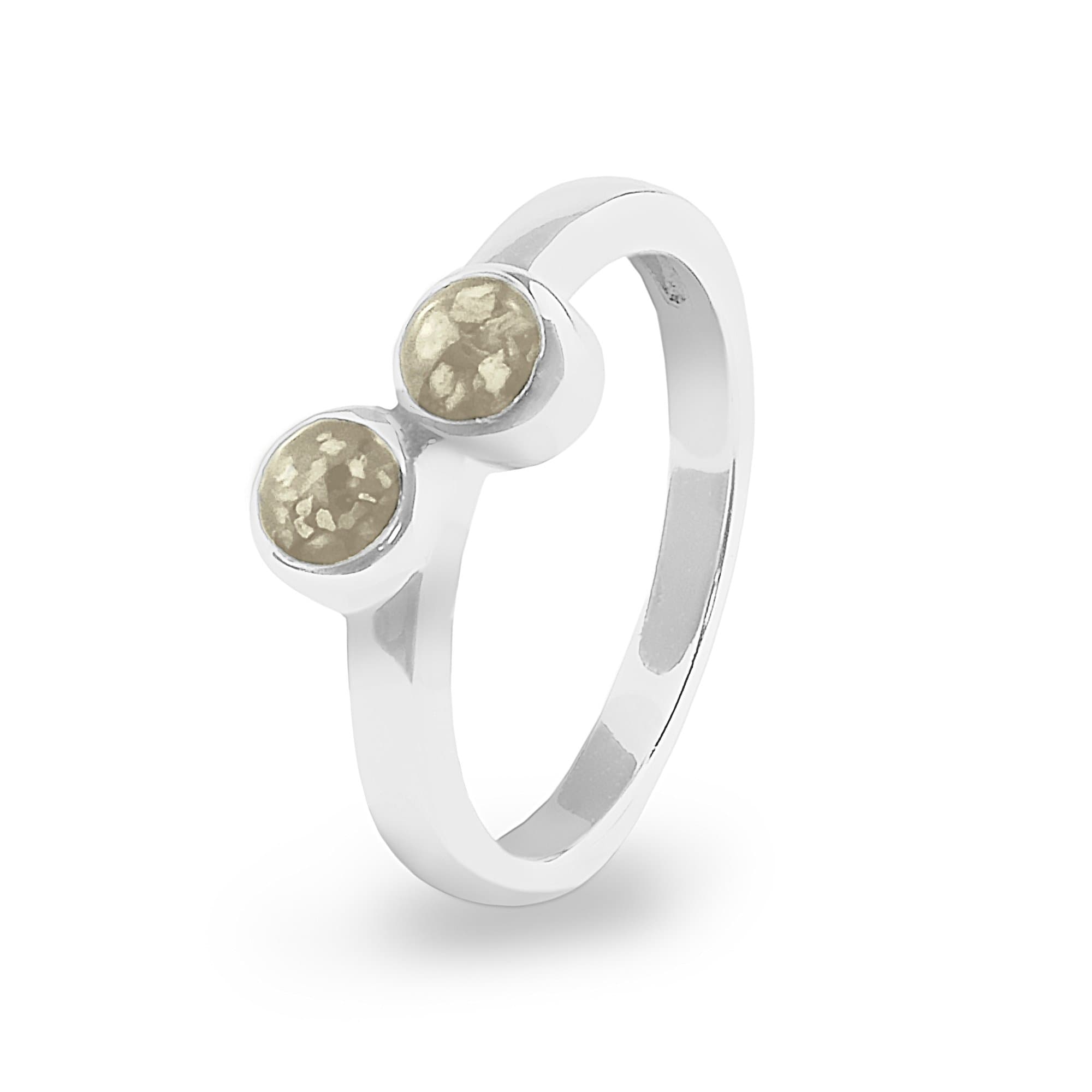 EverWith Ladies Inspire Memorial Ashes Ring - Sterling Silver - Transparent
