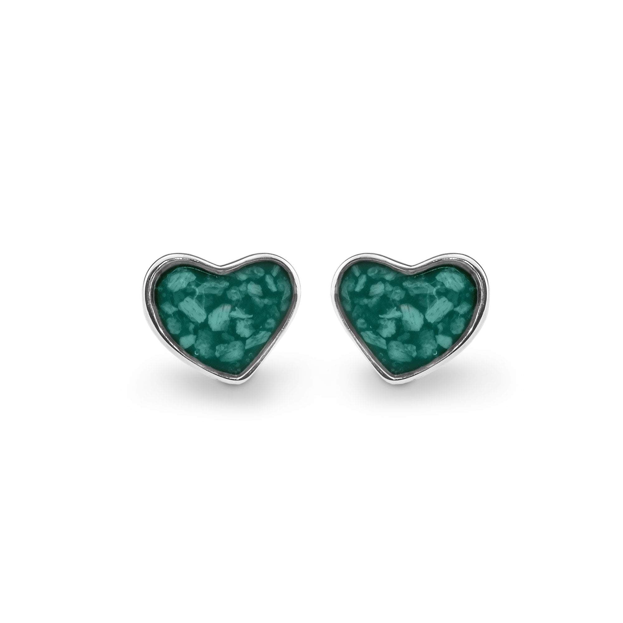 EverWith Cherish Memorial Ashes Earrings - Sterling Silver - Aqua