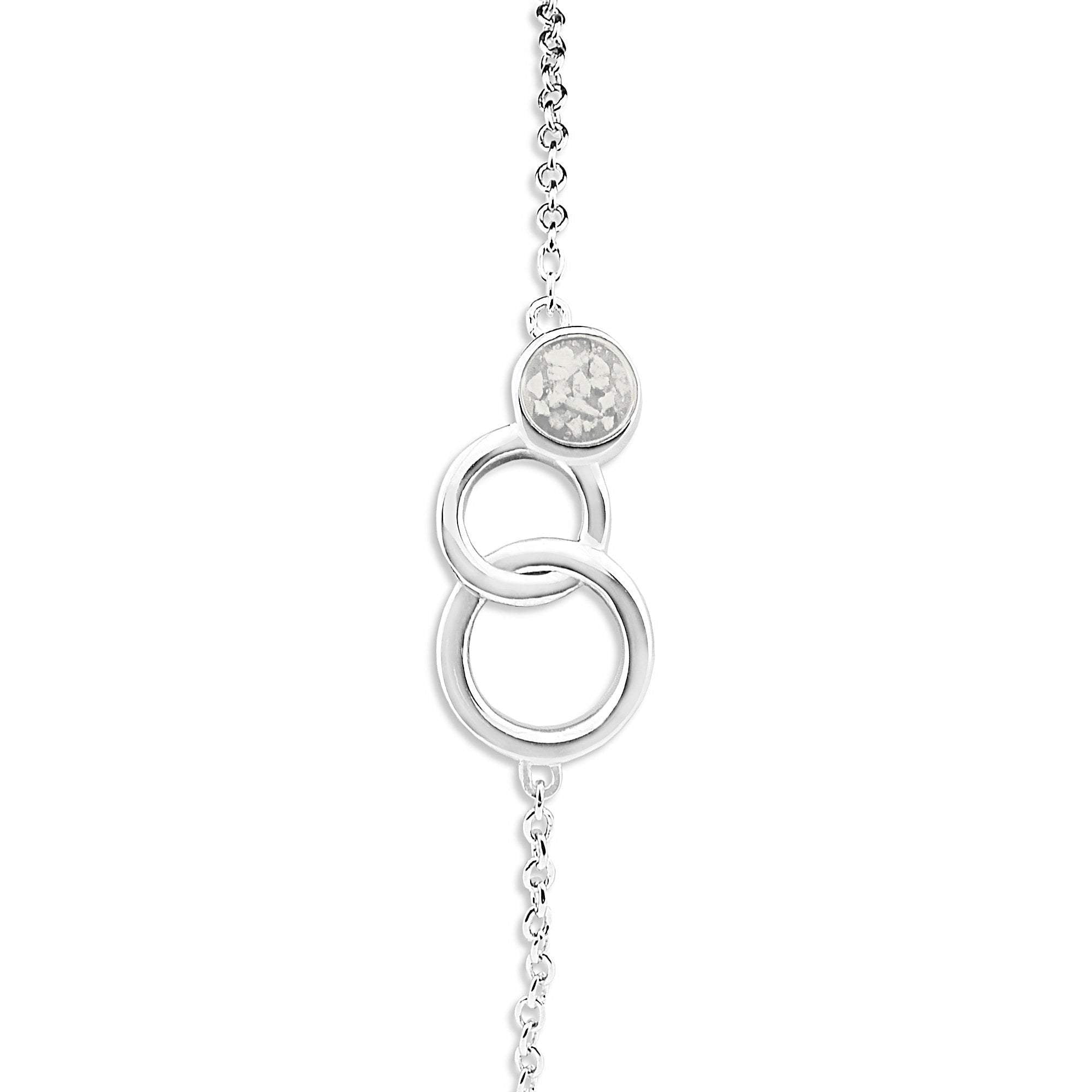 EverWith Ladies Praise Memorial Ashes Bracelet - Sterling Silver - White