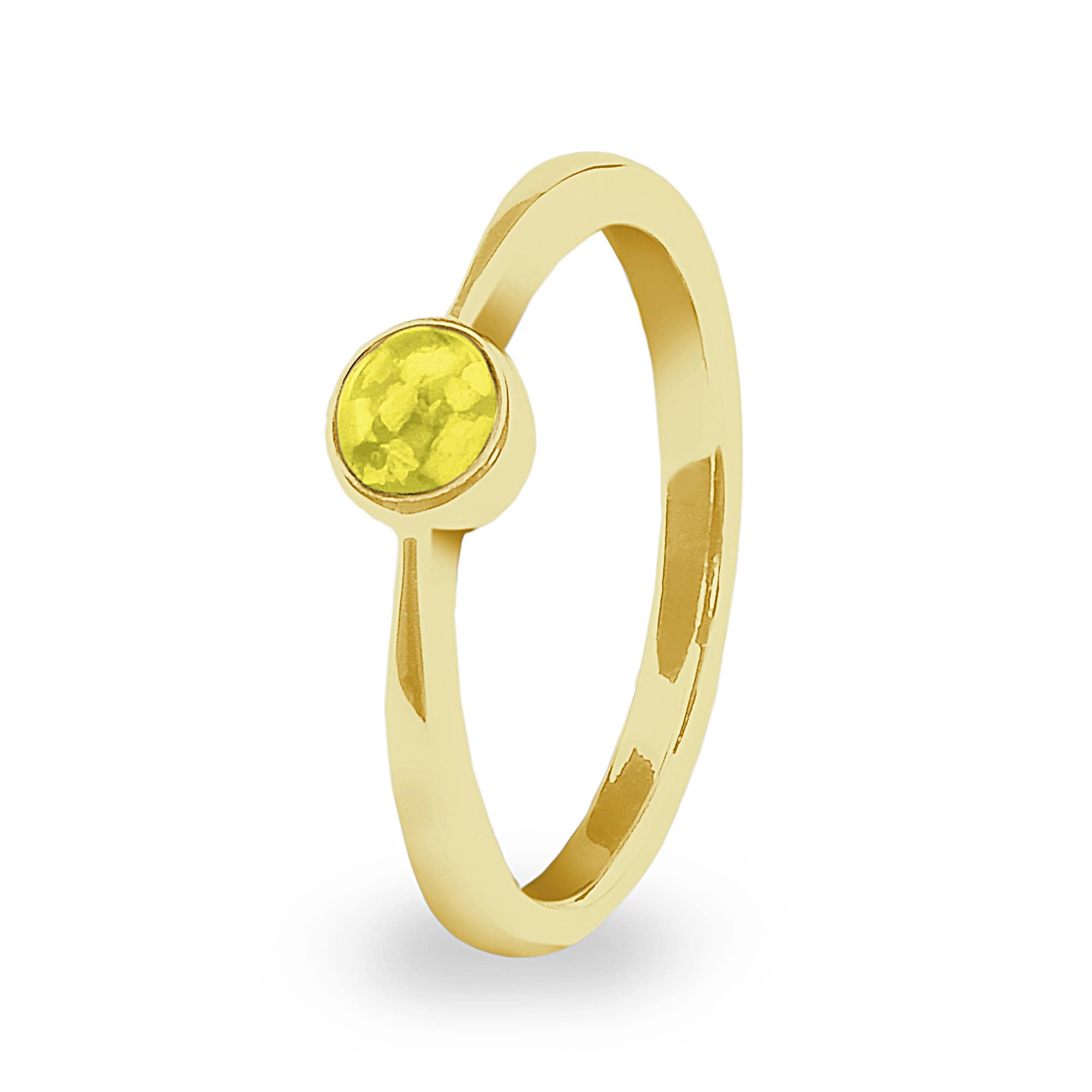 EverWith Ladies Bijou Memorial Ashes Ring - 9k Yellow Gold - Yellow