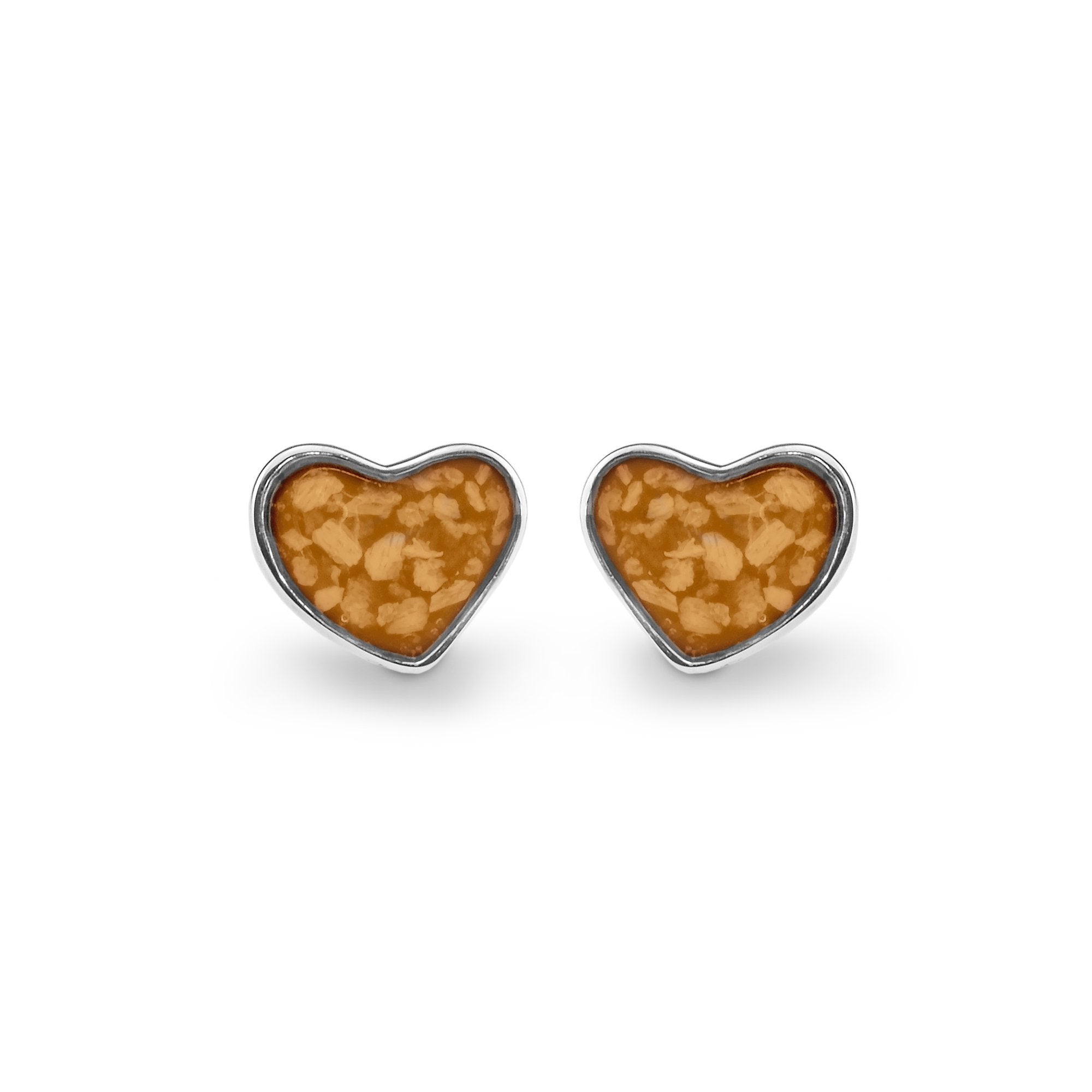 EverWith Cherish Memorial Ashes Earrings - Sterling Silver - Orange