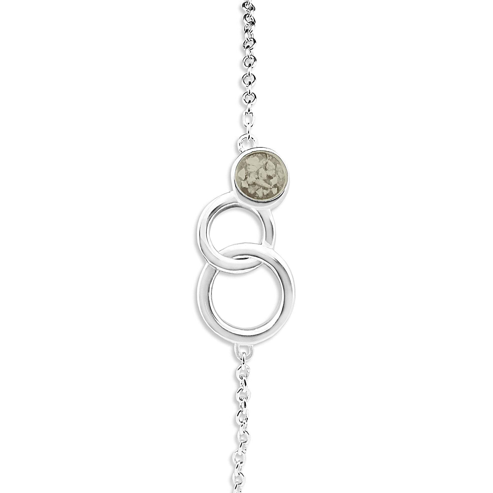 EverWith Ladies Praise Memorial Ashes Bracelet - Sterling Silver - Transparent