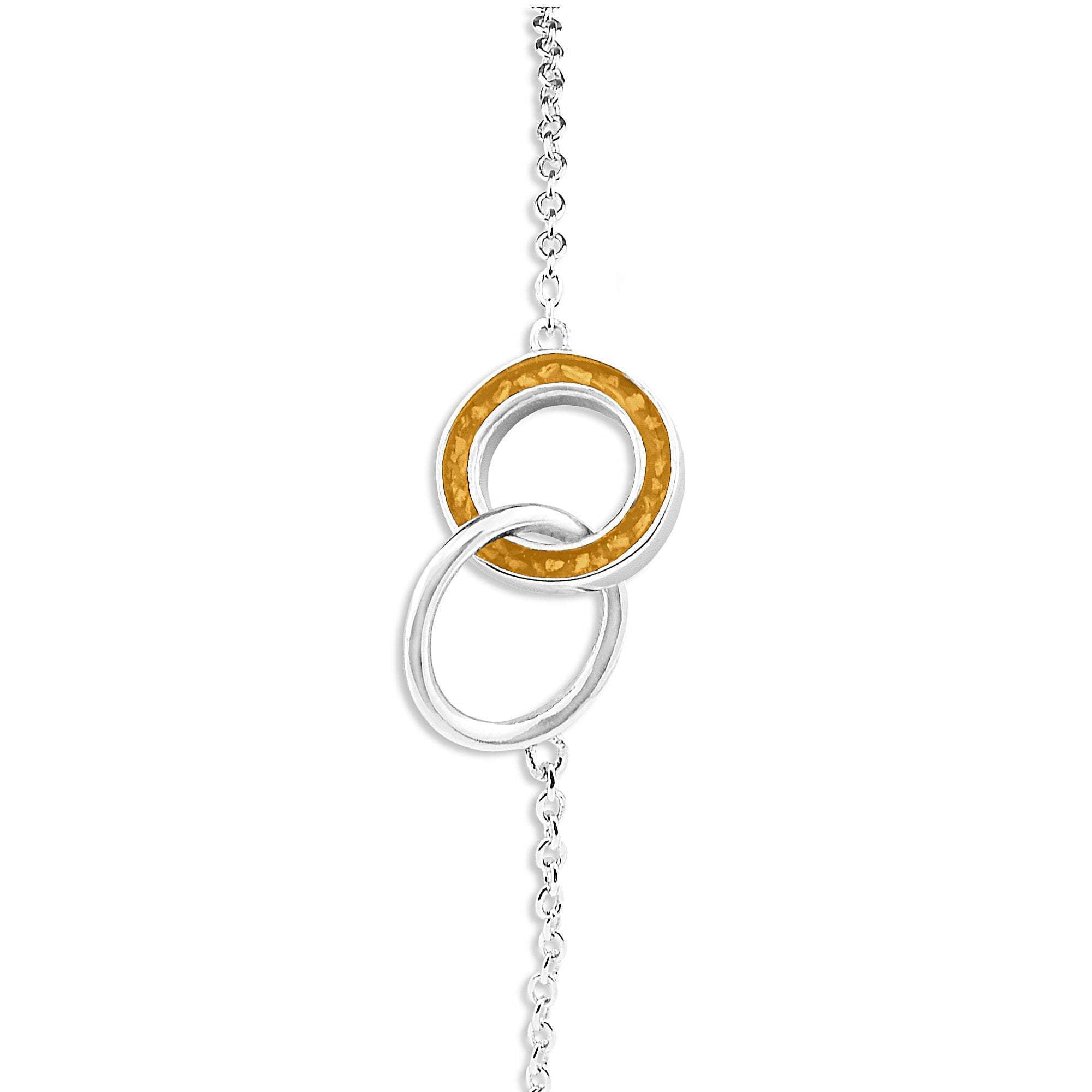 EverWith Ladies Unison Memorial Ashes Bracelet - Sterling Silver - Orange