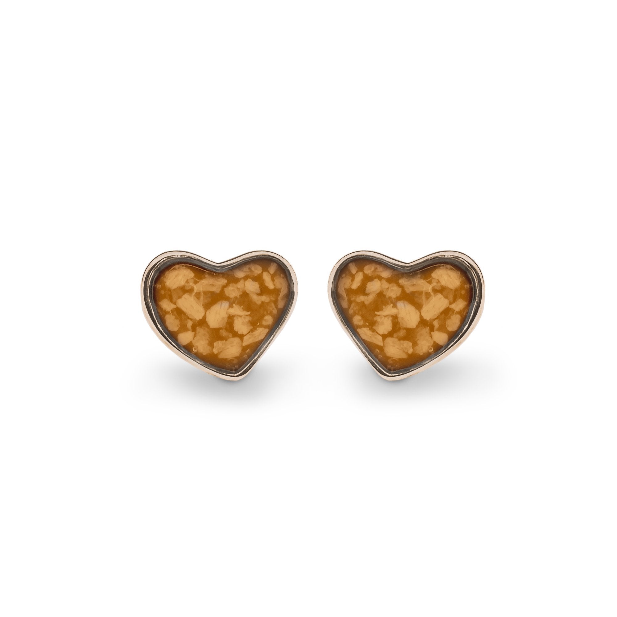 EverWith Cherish Memorial Ashes Earrings - 9k Rose Gold - Orange