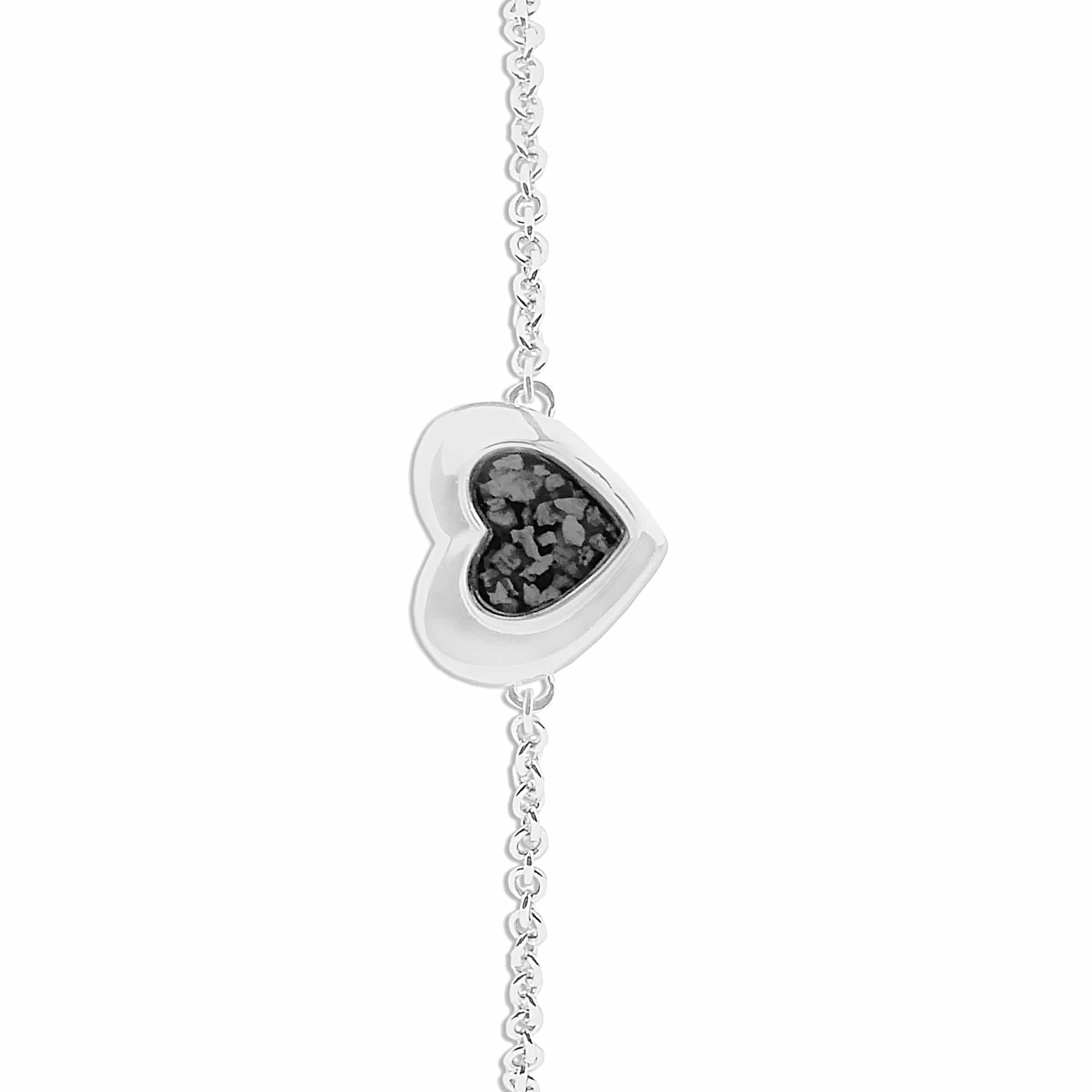 EverWith Ladies Revere Memorial Ashes Bracelet - Sterling Silver - Black