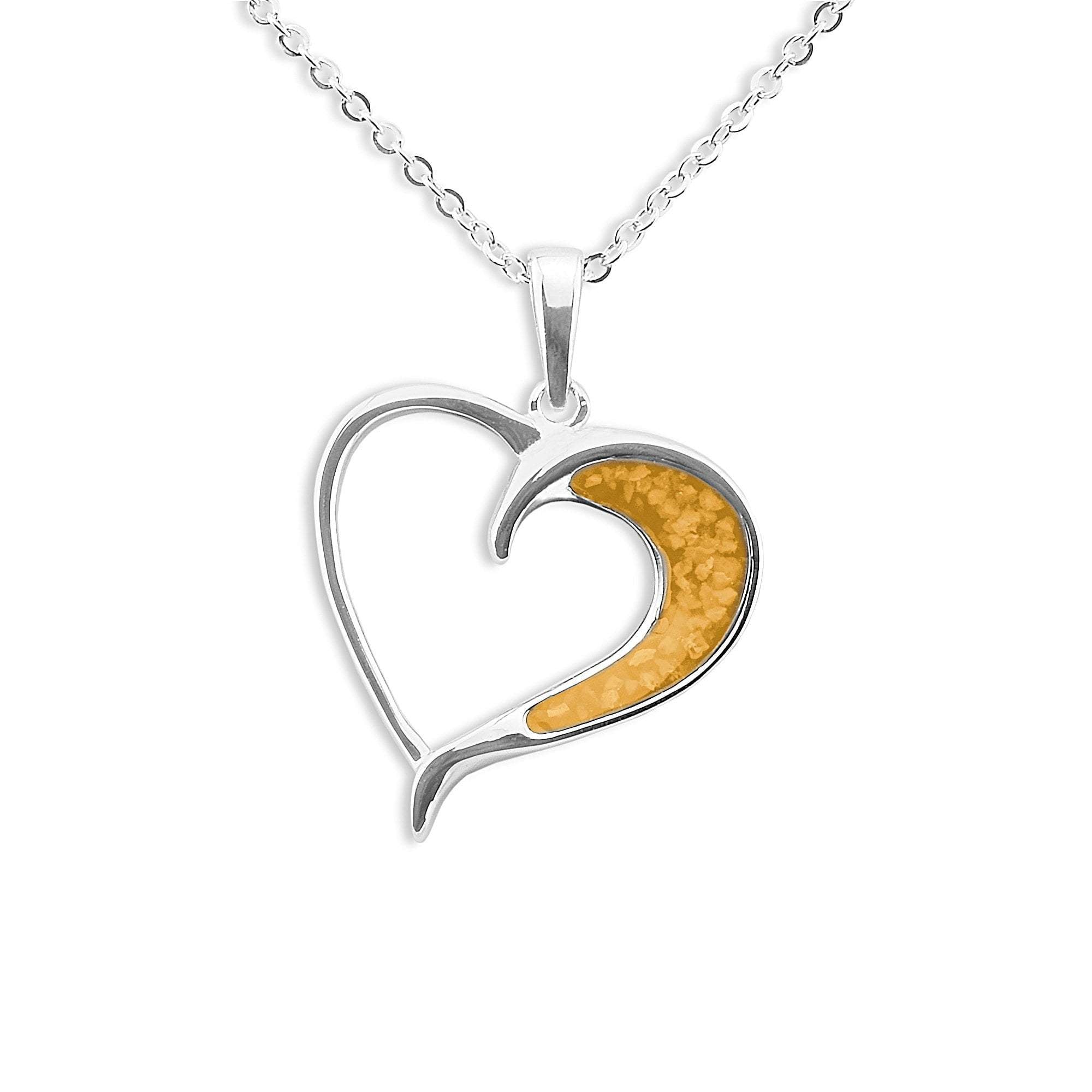EverWith Ladies Embrace Memorial Ashes Pendant - Sterling Silver - Orange