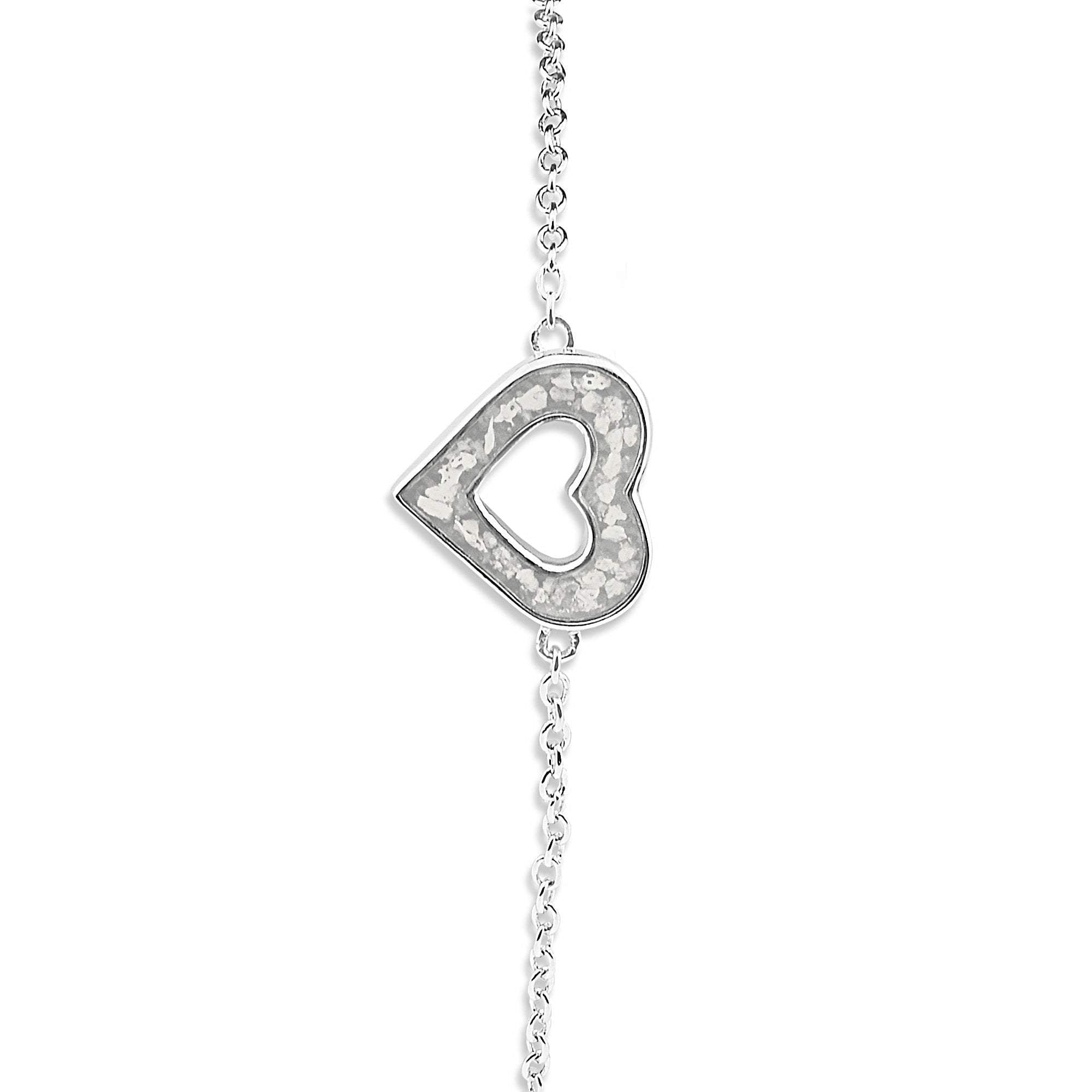EverWith Ladies Adore Memorial Ashes Bracelet - Sterling Silver - White