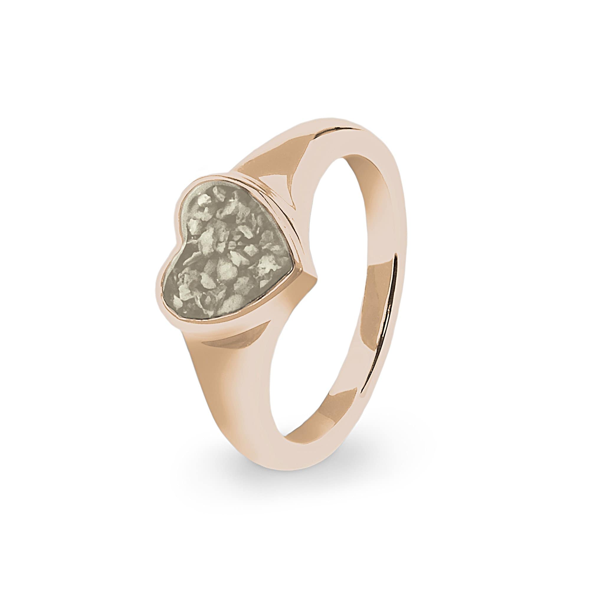 EverWith Ladies Dearest Memorial Ashes Ring - 9k Rose Gold - Transparent