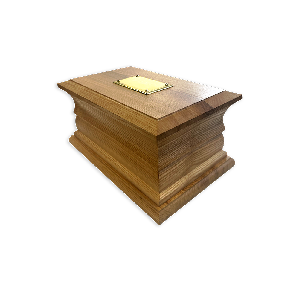 Oak Effect Ash Wood Casket - 4 Litre