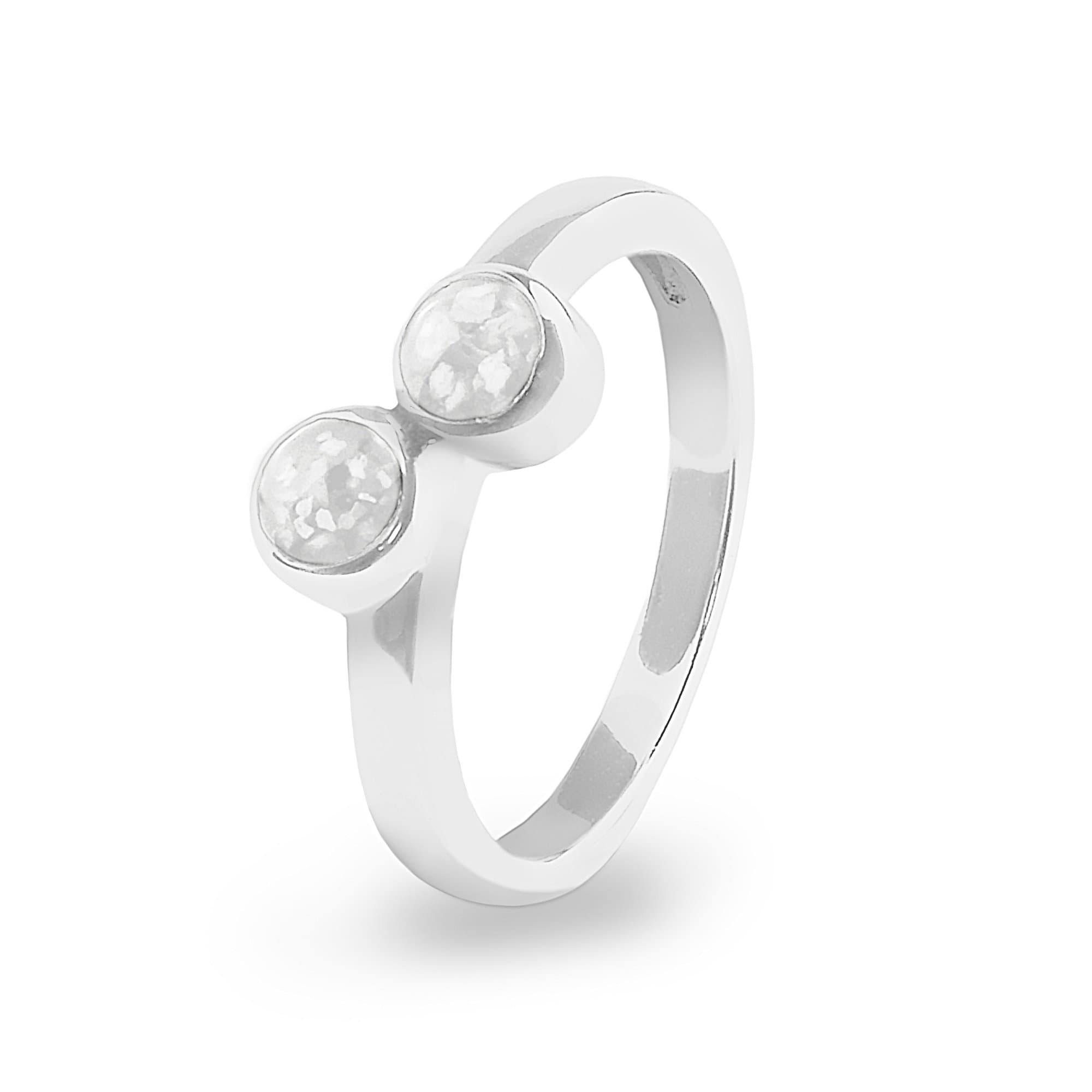 EverWith Ladies Inspire Memorial Ashes Ring - 9k White Gold - White