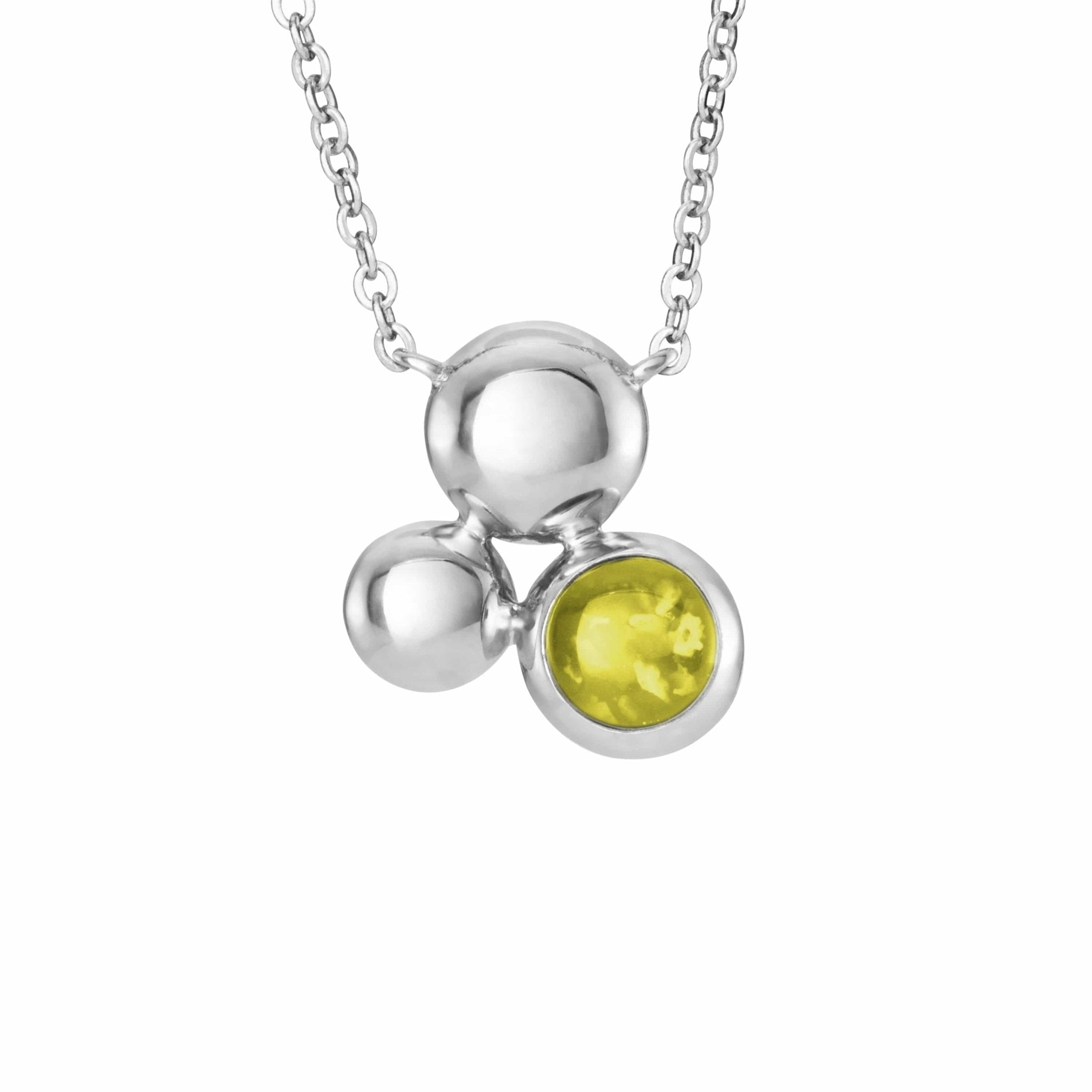 EverWith Ladies Rondure Array Memorial Ashes Necklace - Sterling Silver - Yellow