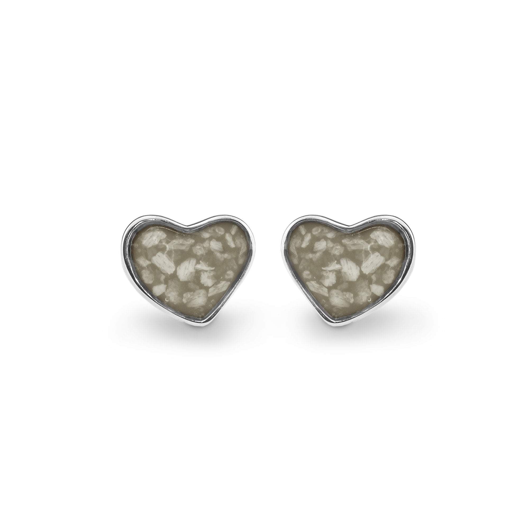 EverWith Cherish Memorial Ashes Earrings - Sterling Silver - Transparent