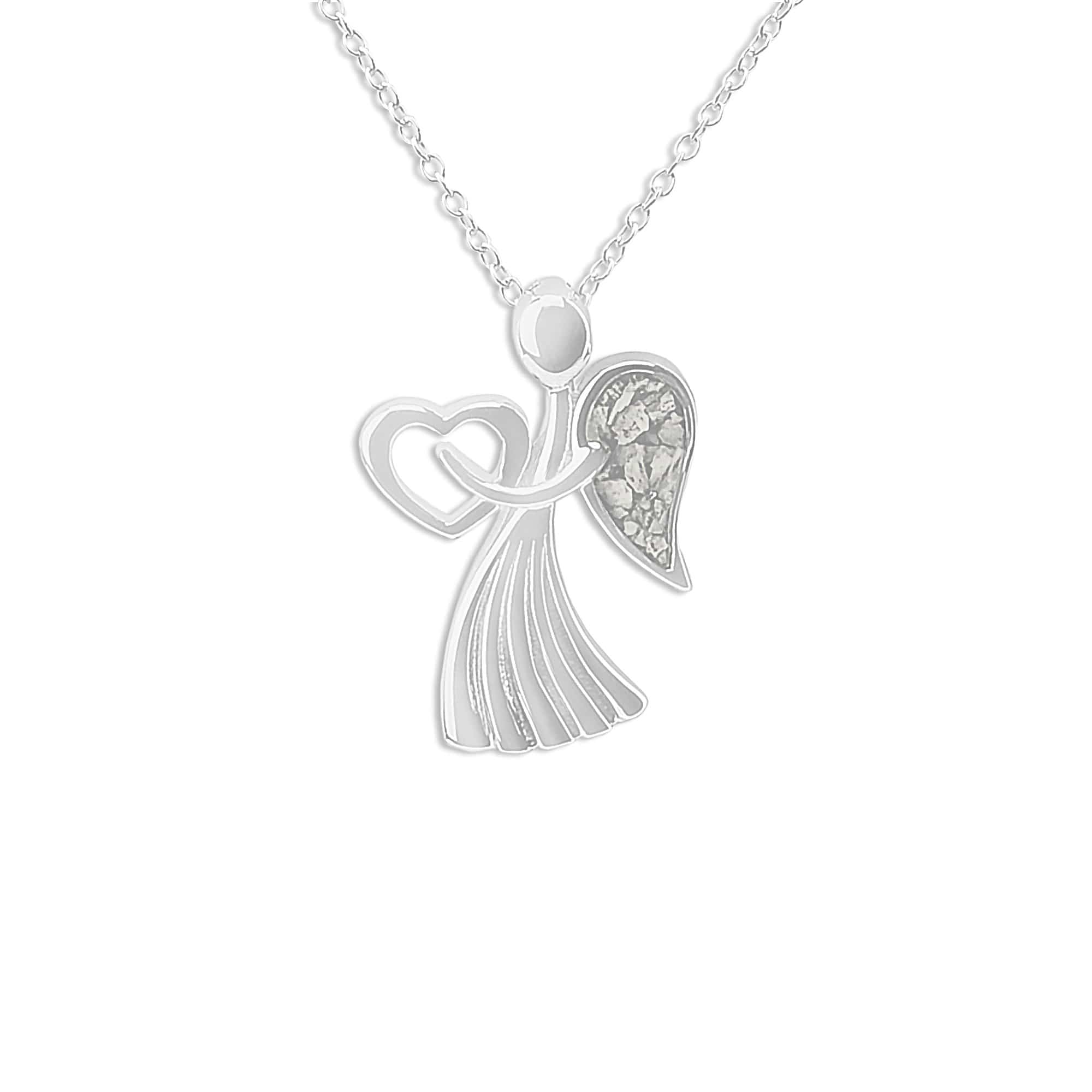 EverWith Ladies Divine Memorial Ashes Pendant - Sterling Silver - White