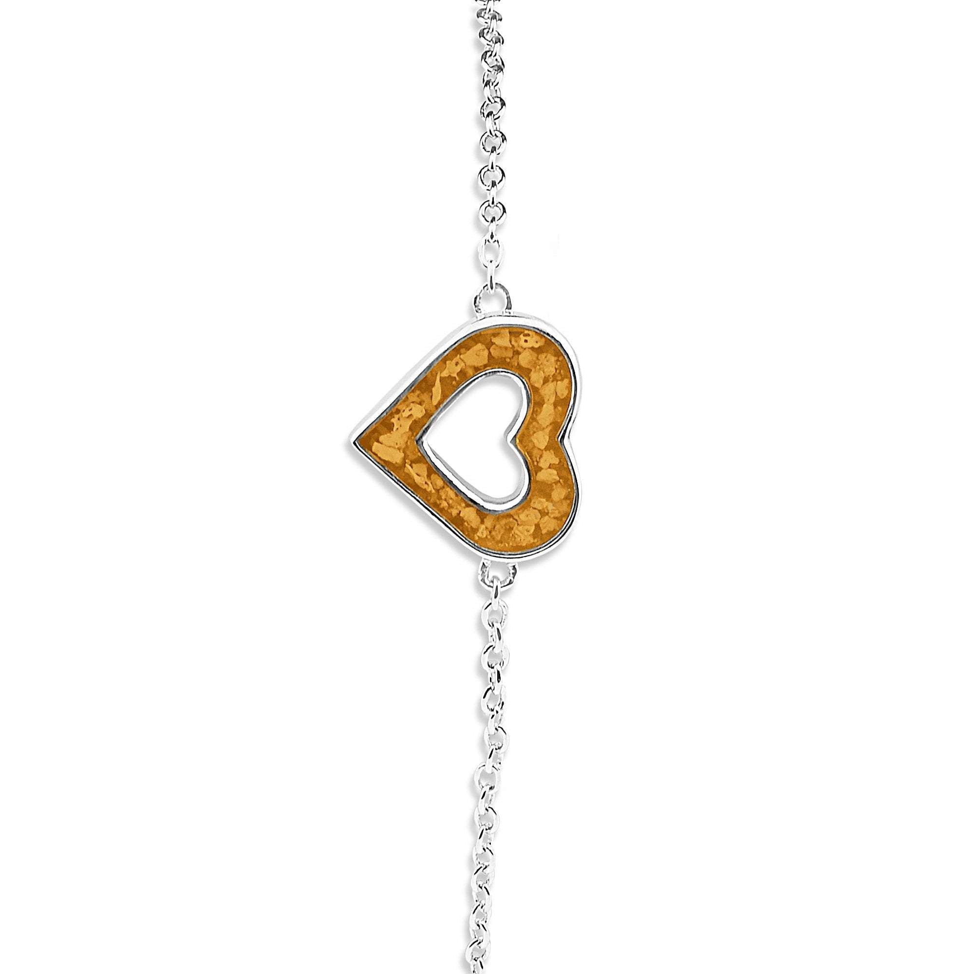 EverWith Ladies Adore Memorial Ashes Bracelet - Sterling Silver - Orange