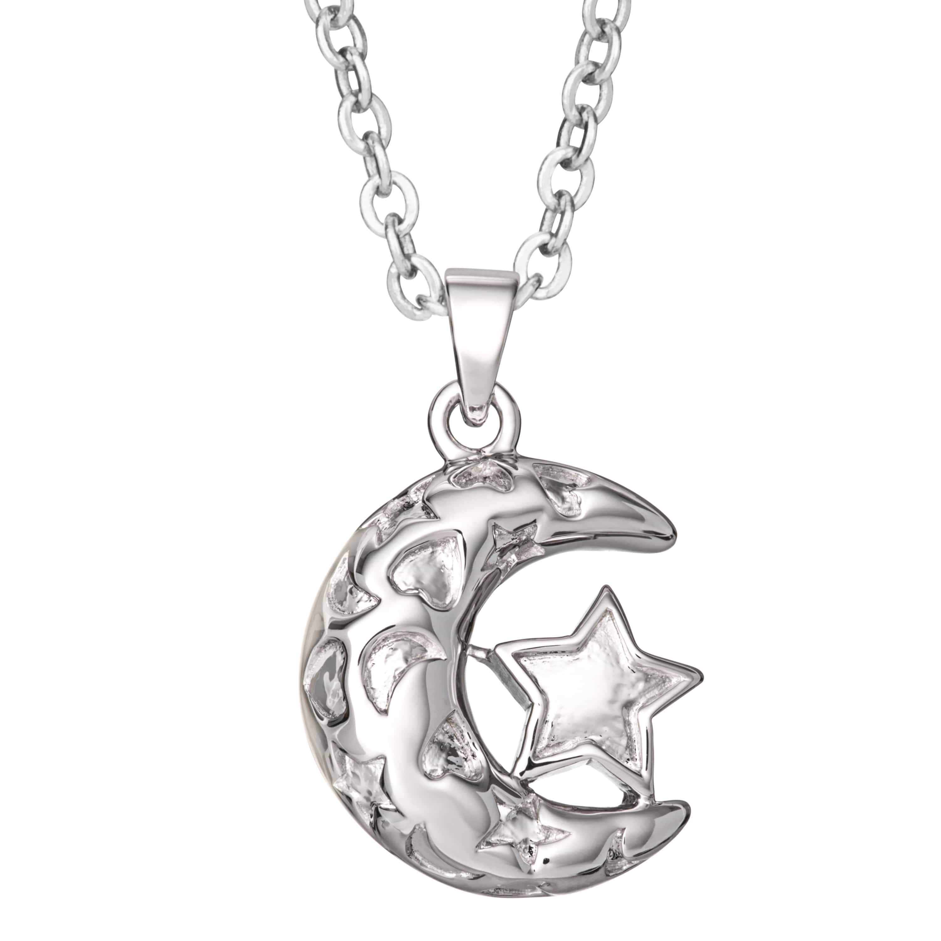 EW-SFP-1106 - EverWith Self-fill Moon and Stars Memorial Ashes Pendant - Gold