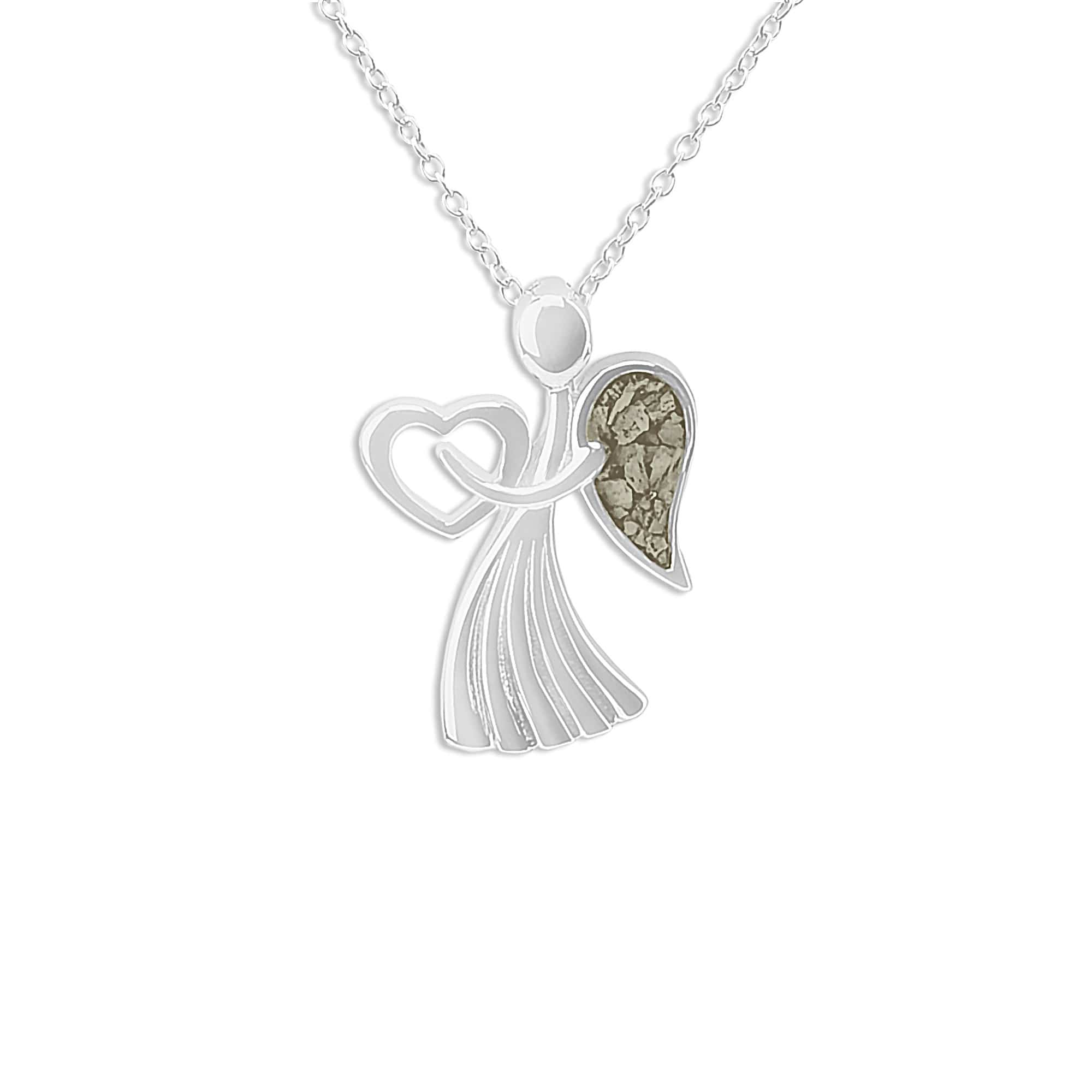 EverWith Ladies Divine Memorial Ashes Pendant - Sterling Silver - Transparent