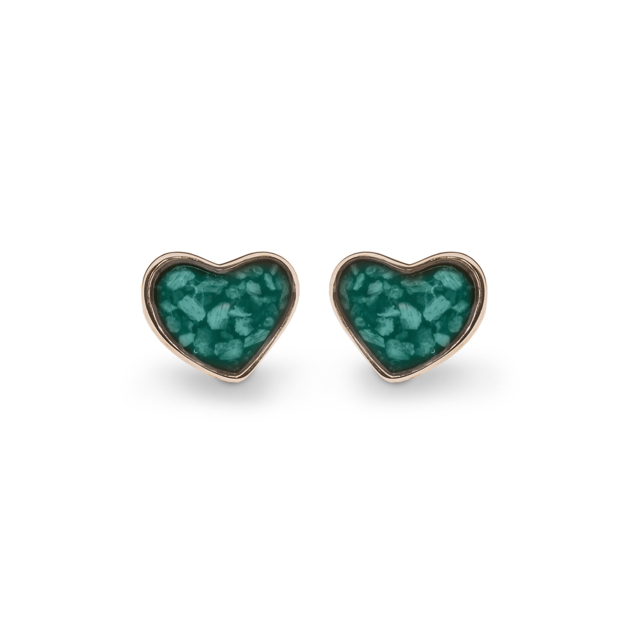 EverWith Cherish Memorial Ashes Earrings - 9k Rose Gold - Aqua
